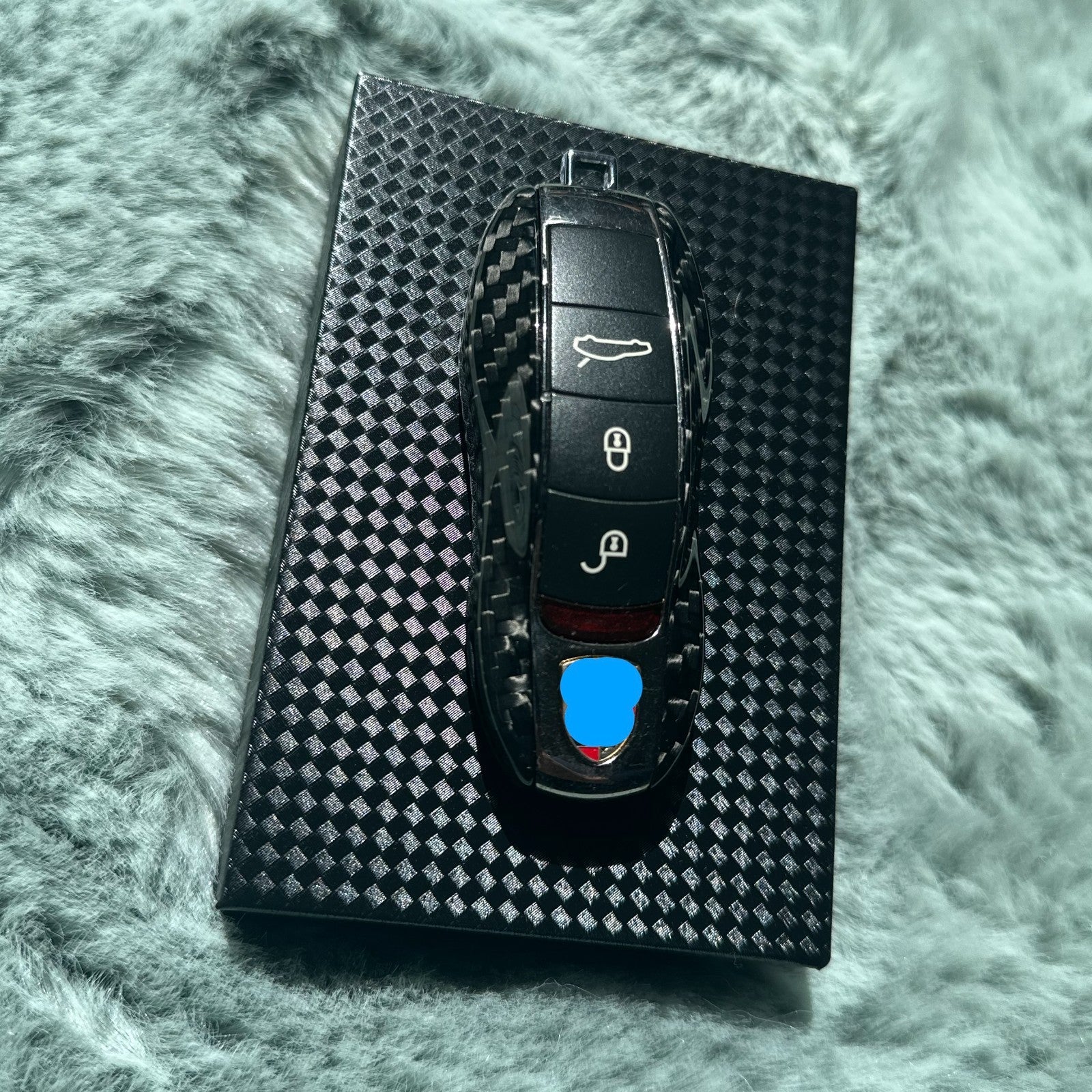 Premium Carbon Schlüssel Cover für Porsche 991 / Cayenne / Macan / 718 Cayman Boxster / Panamera