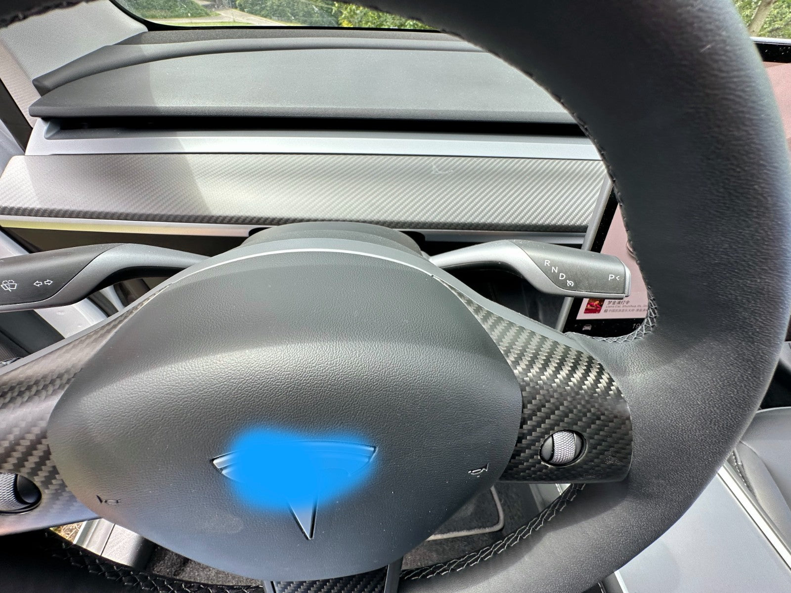 DRY CARBON Performance Lenkrad Blenden Performance im Satz für TESLA MODEL 3 MODEL Y