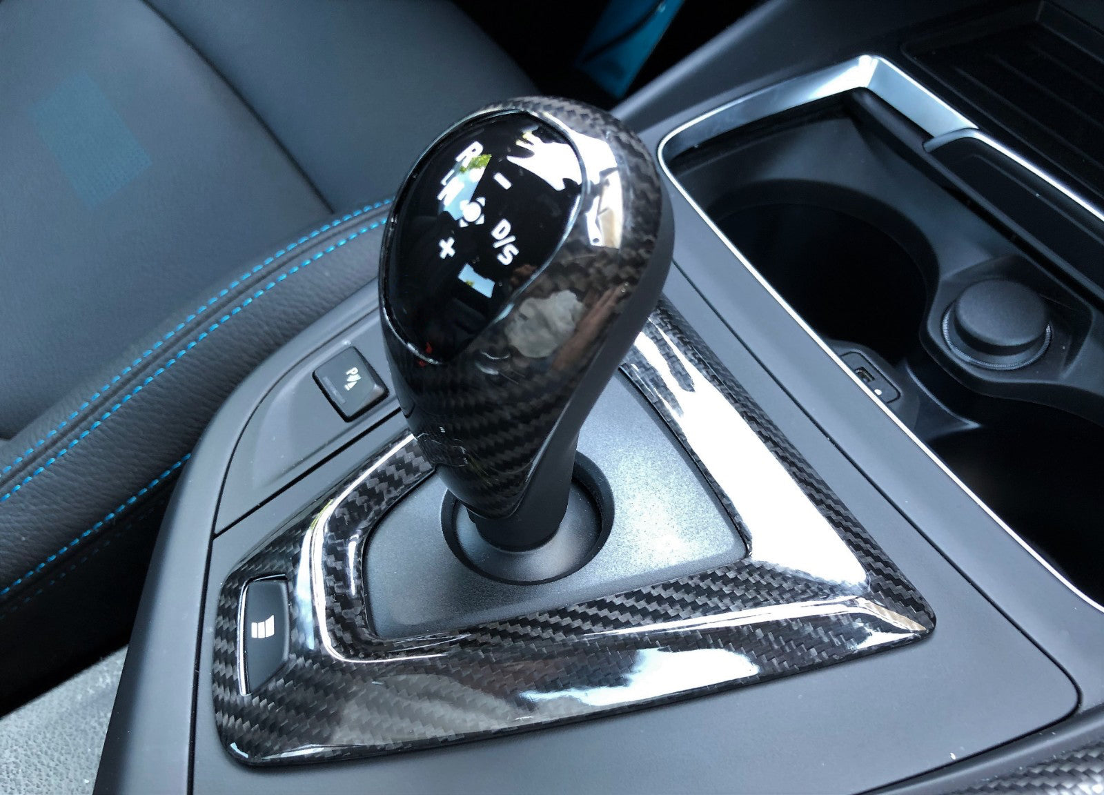 Dry Carbon Schaltknauf Mittelkonsole Blenden passend für BMW M2C F87 M3 F80 M4 F82 F83