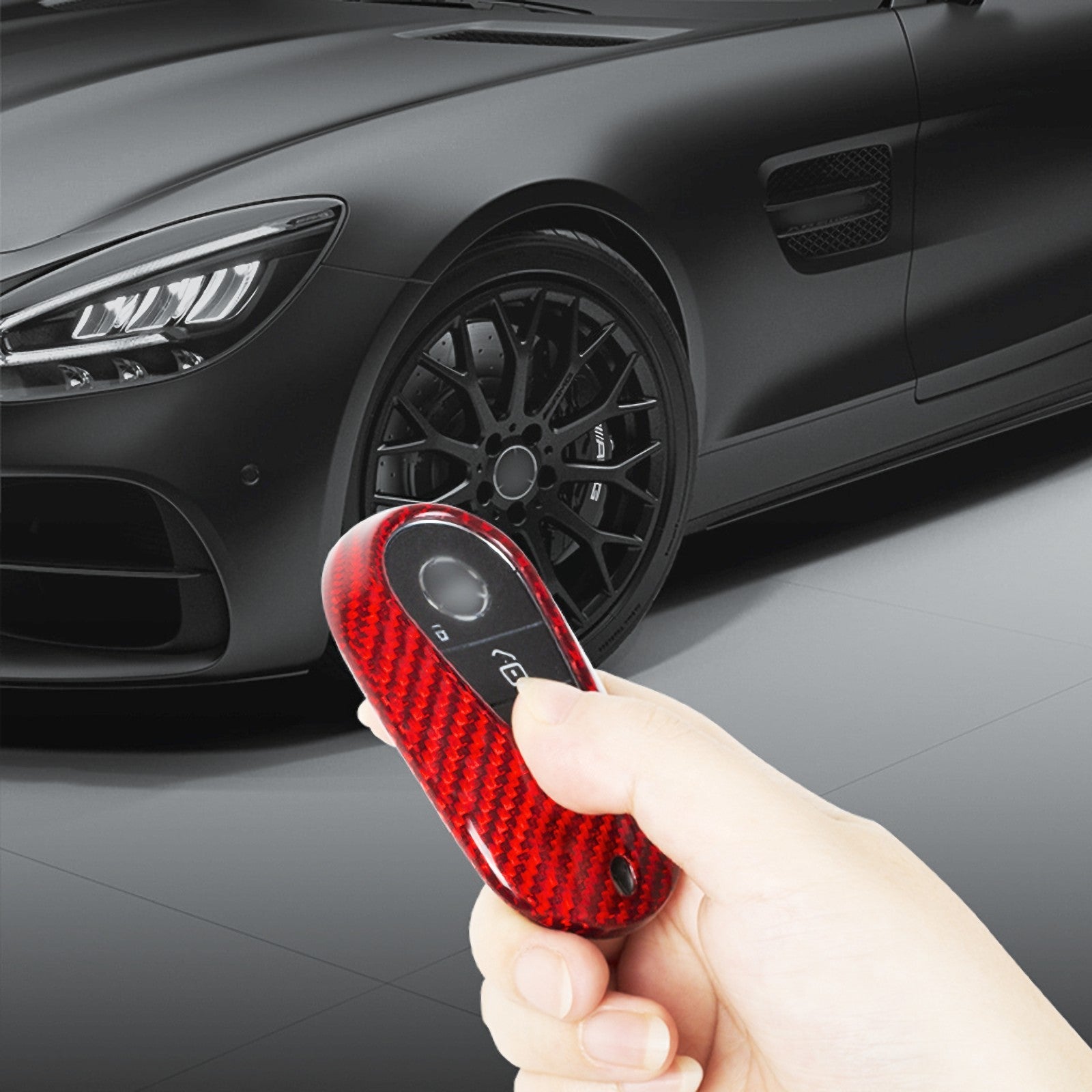 Dry-Carbon Schlüssel Cover passend für Mercedes-Benz & AMG – Schlüssel in Carbon