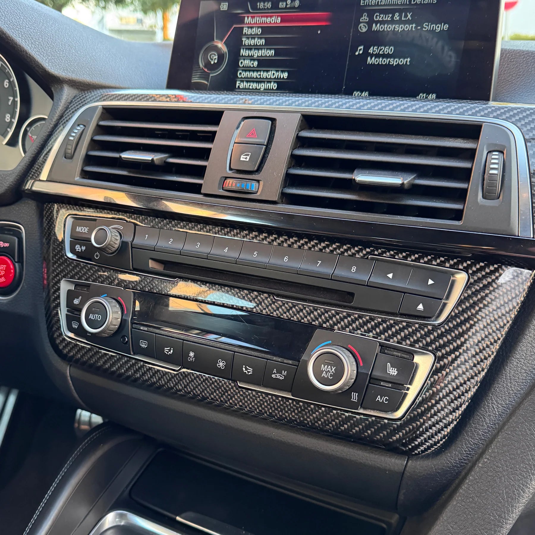 Carbon Fiber Radio Blende für F Series F80 F82