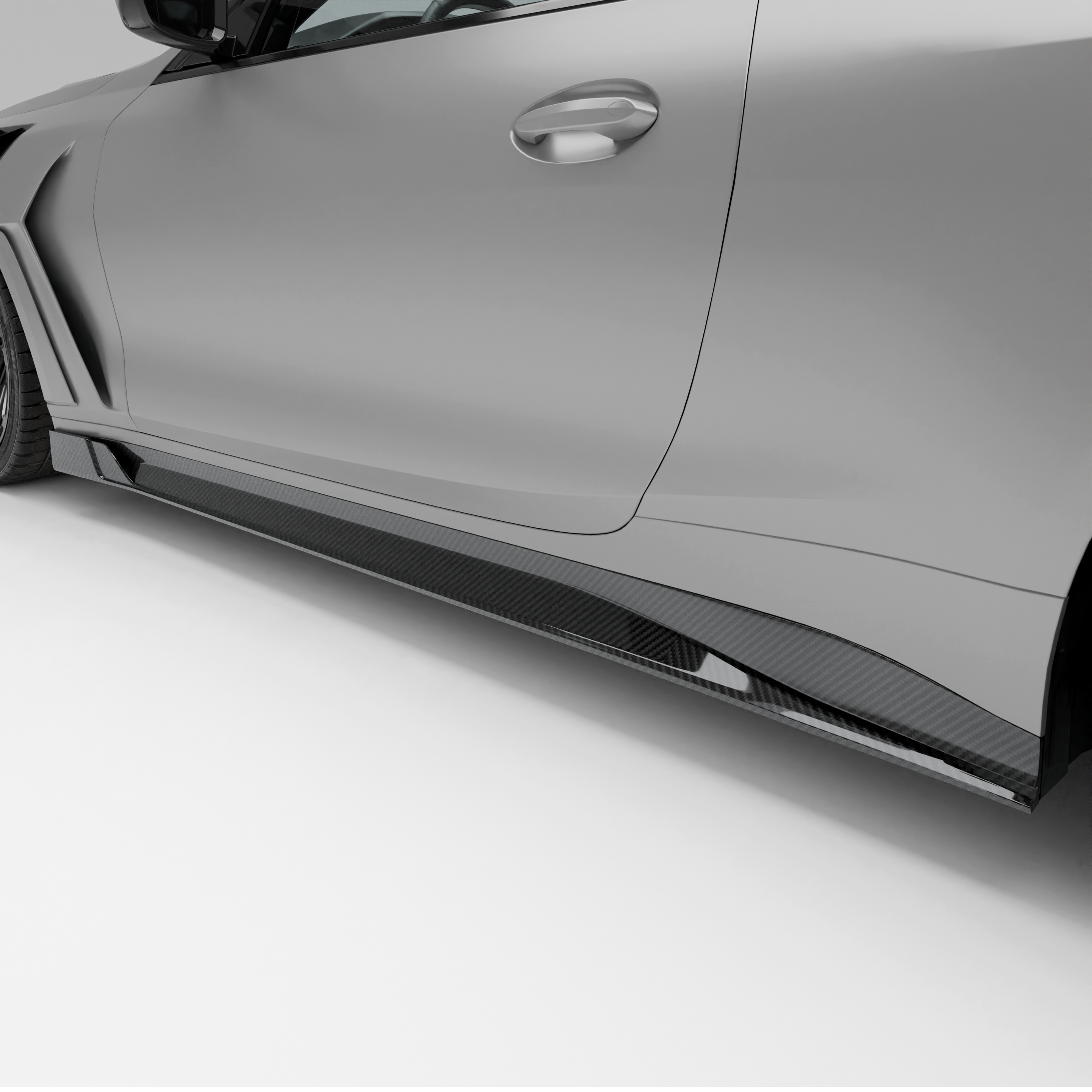 Dry-Carbon Seitenschweller passend für BMW M4 G82-G83 – breite aggressive Seitenlinie
