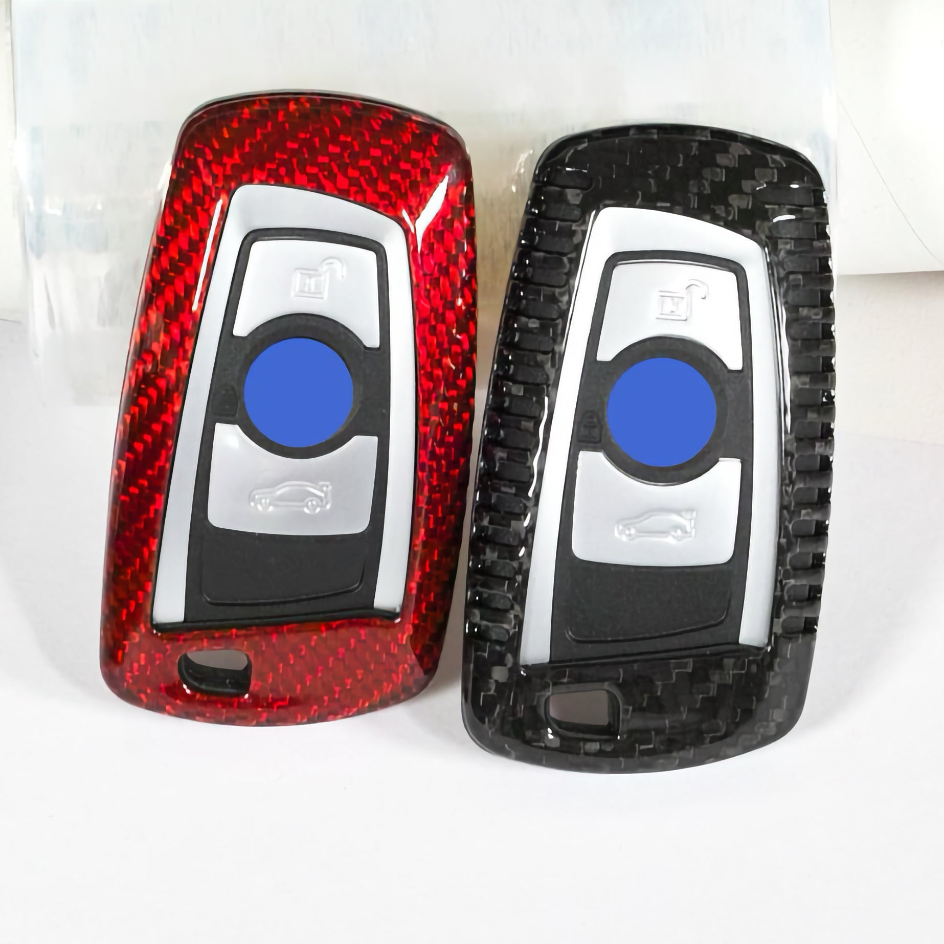 MAX CARBON Premium Schlüssel Cover Hülle Etui Abdeckung für BMW 1er 2er 3er 4er 5er 6er 7er M2 M3 M4 M135i M140i M235i M240i X1 X3 X4 X5 X6