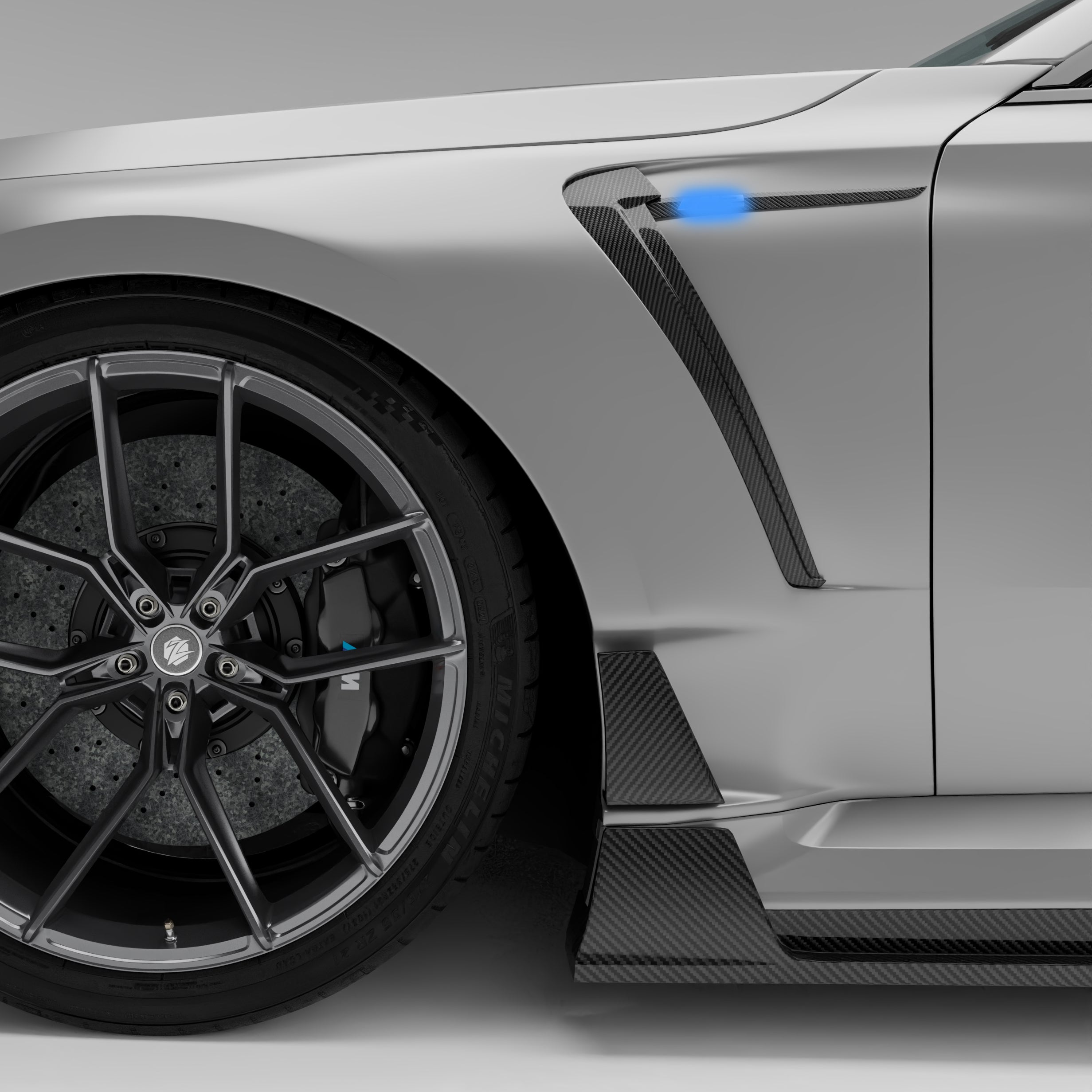 Dry-Carbon RZ Kotflügel für BMW M2 G87 – Breite Fender mit Struktur