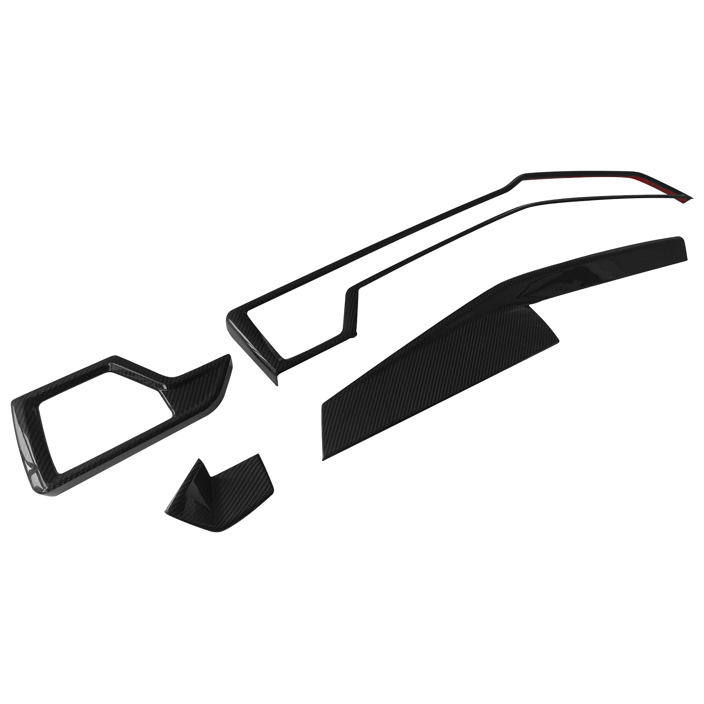 Dry Carbon Mittelkonsolen Set passend für BMW X6 G06 LCI / X6M F96 LCI (10-teilig)