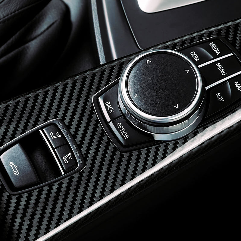 Carbon Mittelkonsolen-Cover passend für BMW 3er/4er F3x & M3 F80/M4 F82 – Cockpit in Sichtcarbon