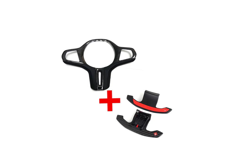 Carbon Fiber Zierleiste und Carbon-Schaltwippen-Set