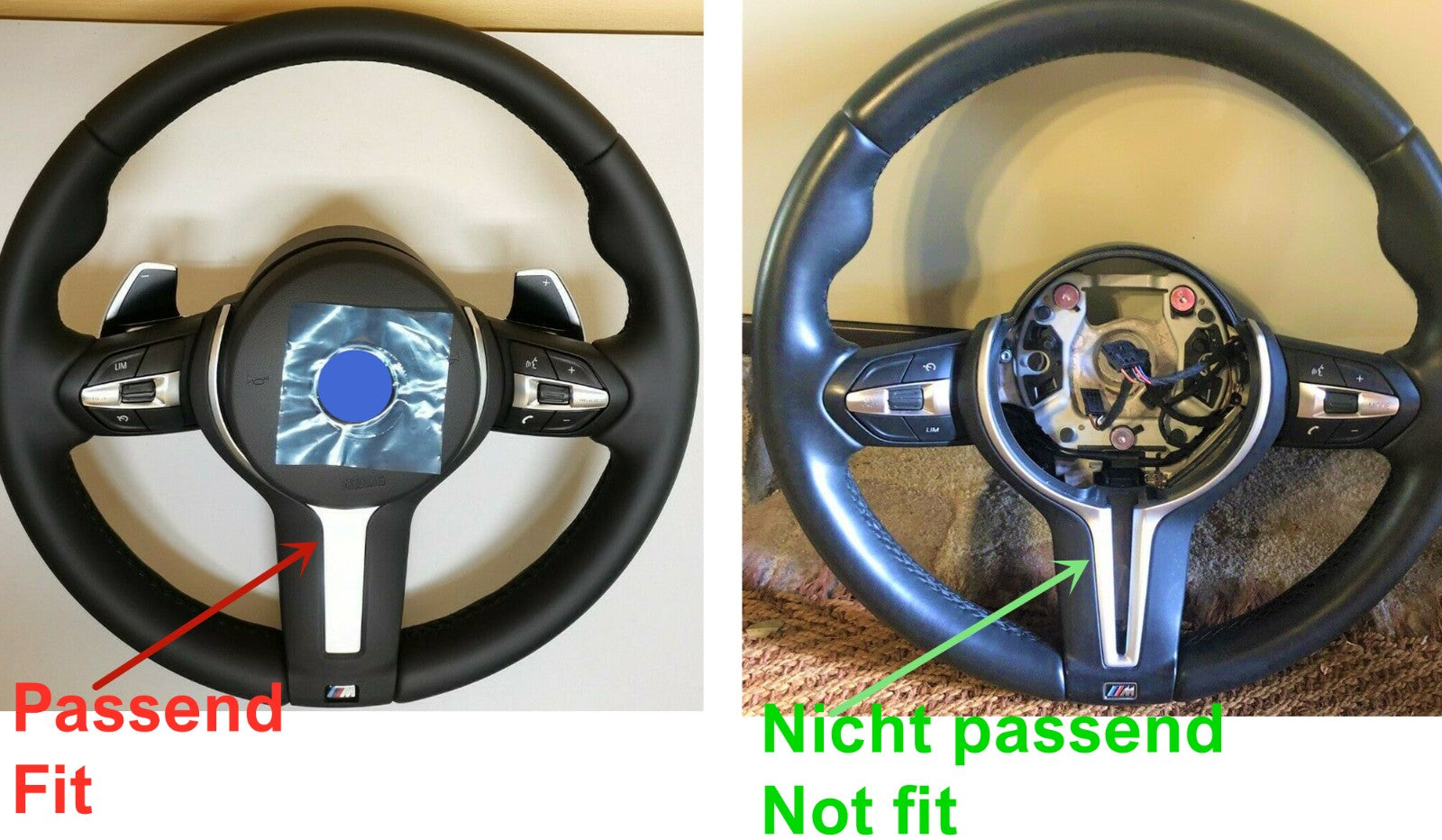 MAX CARBON Performance Sport Blenden Lenkrad für BMW F20 F21 F22 F23 F30 F31 F32 F33 F34 F36 F15 F16 F25 F26 M135i M140i M235i M240i