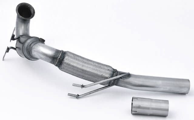 Getsdowned Aulitzky ECE Downpipe für Skoda Octavia RS 5E 220-230PS, metallisch, passend für sportlichen Abgasanlage.