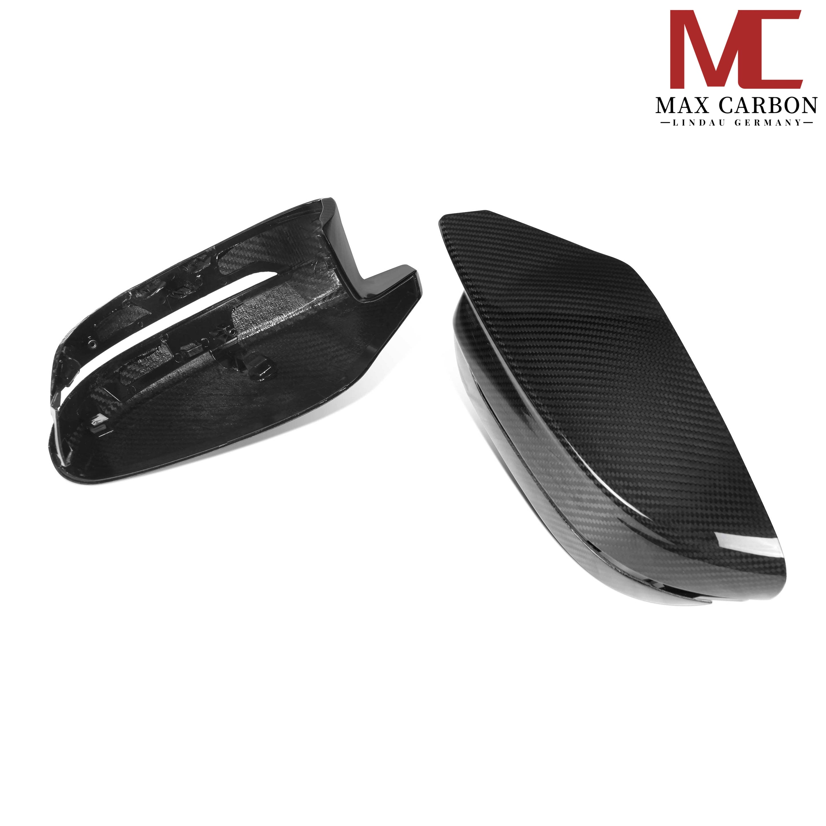Dry-Carbon Spiegelkappen passend für BMW M2 G87 / M3 G80 / G81 / M4 G82 / G83 / M240i / M340i / M440i – Seitliche Präsenz