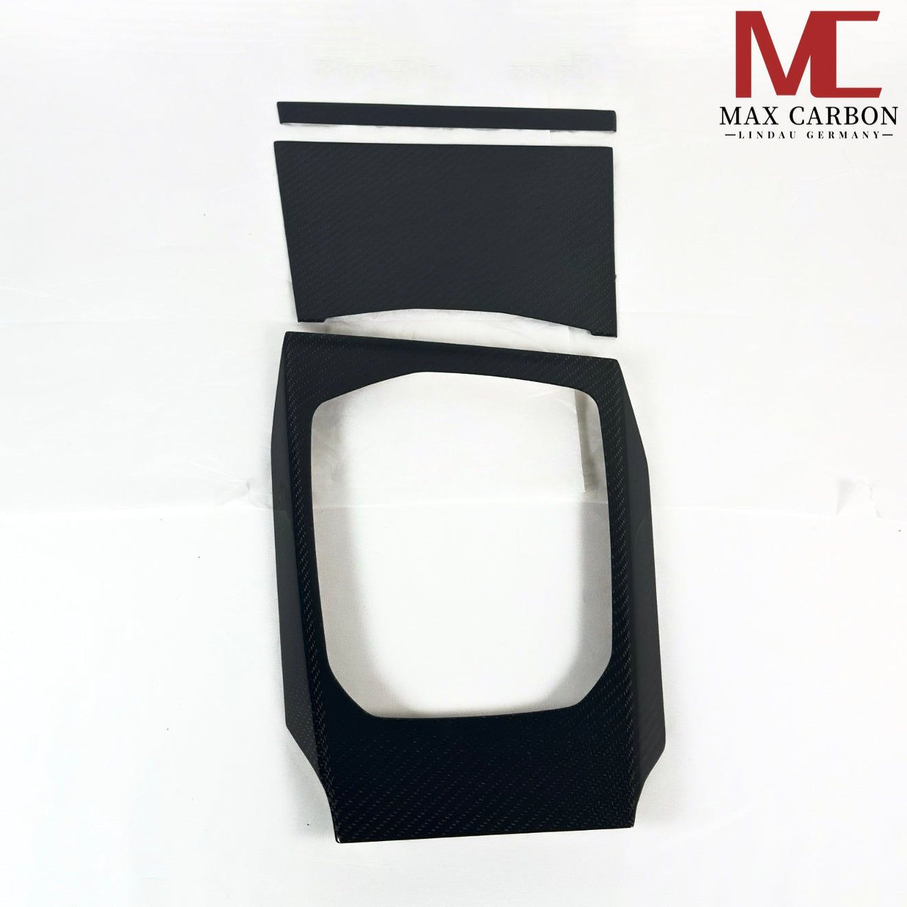 Dry-Carbon Mittelkonsolen Blende Ganghebel passend für BMW G20 / G21 / G22 / G23 / G26 / G42 / G80 / G81 / G82 / G83 / G87 – Interior Carbon-Upgrade