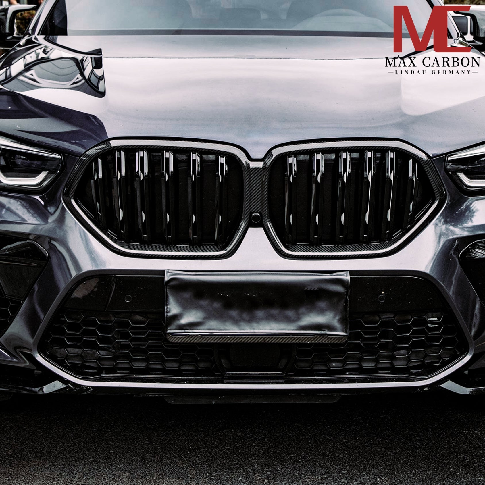 Dry Carbon Kühlergrill Nieren für BMW X6M F96 X6 G06 Pre-LCI