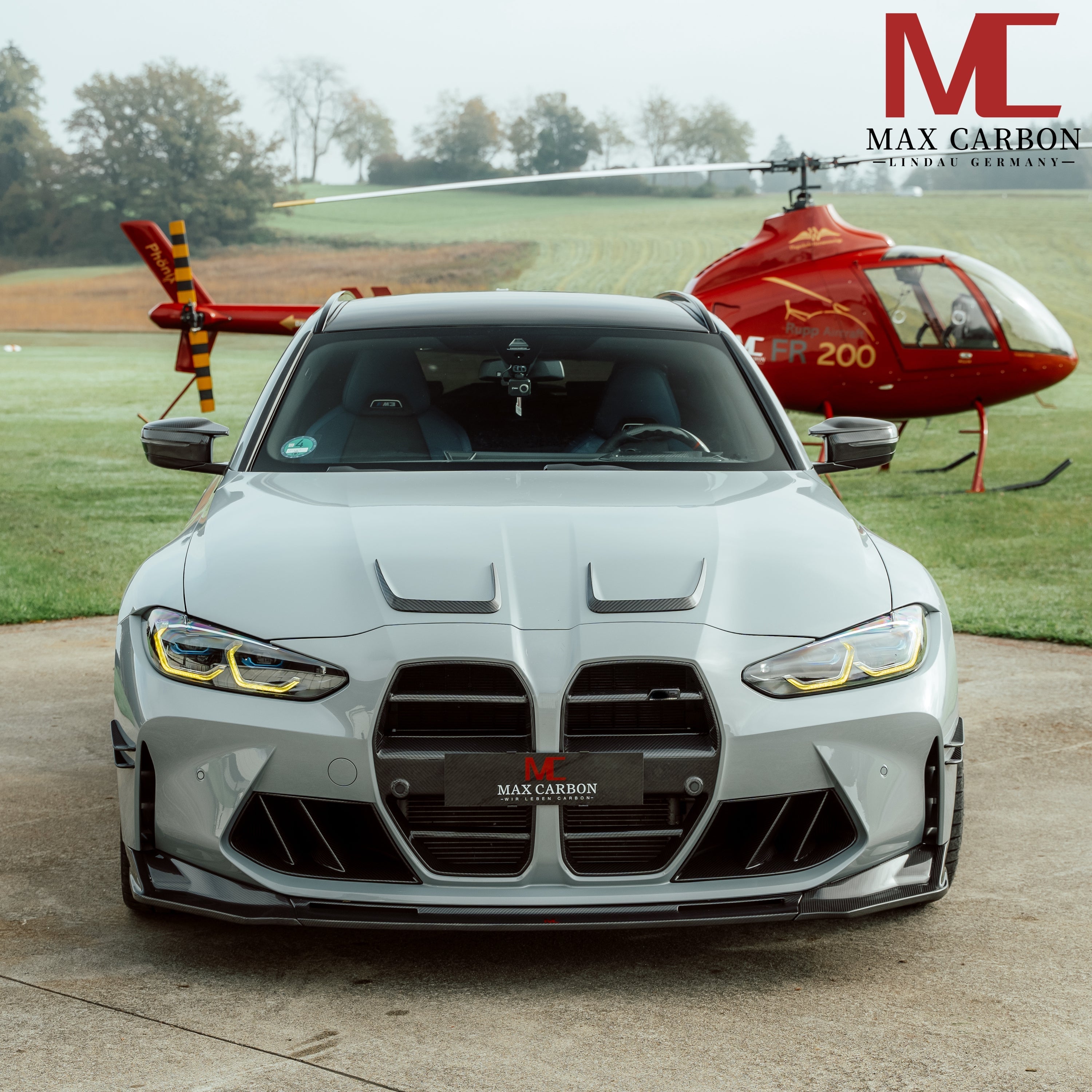 Dry Carbon Motorhauben Aufsatz "SQ-Style" für BMW M3 G80 G81 / M4 G82 G83