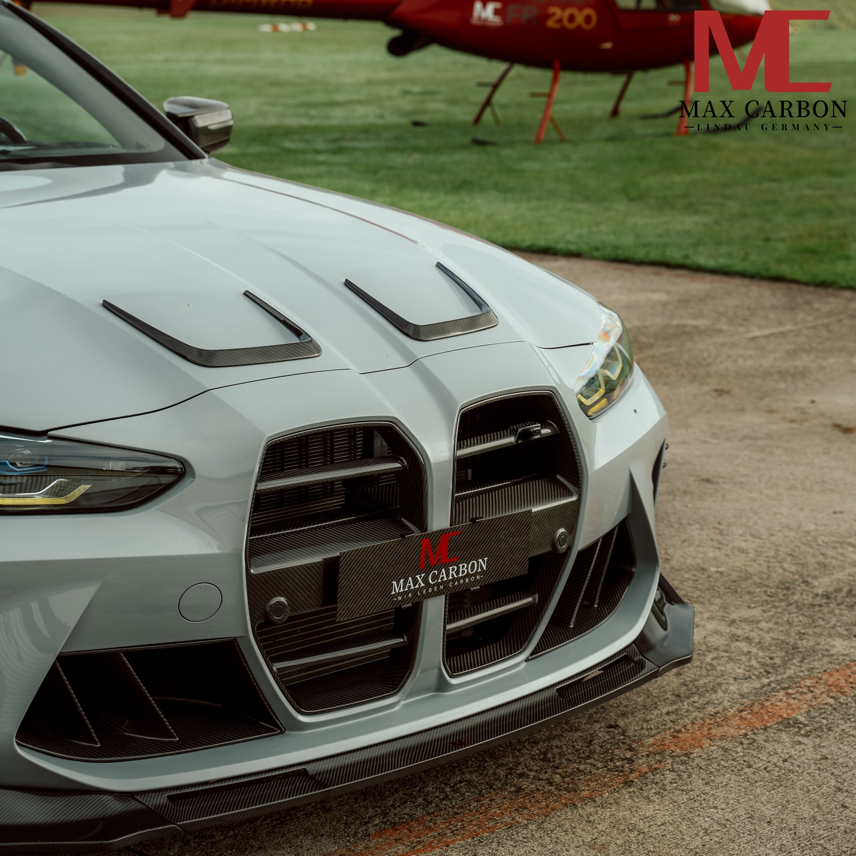 Dry Carbon Motorhauben Aufsatz "SQ-Style" für BMW M3 G80 G81 / M4 G82 G83