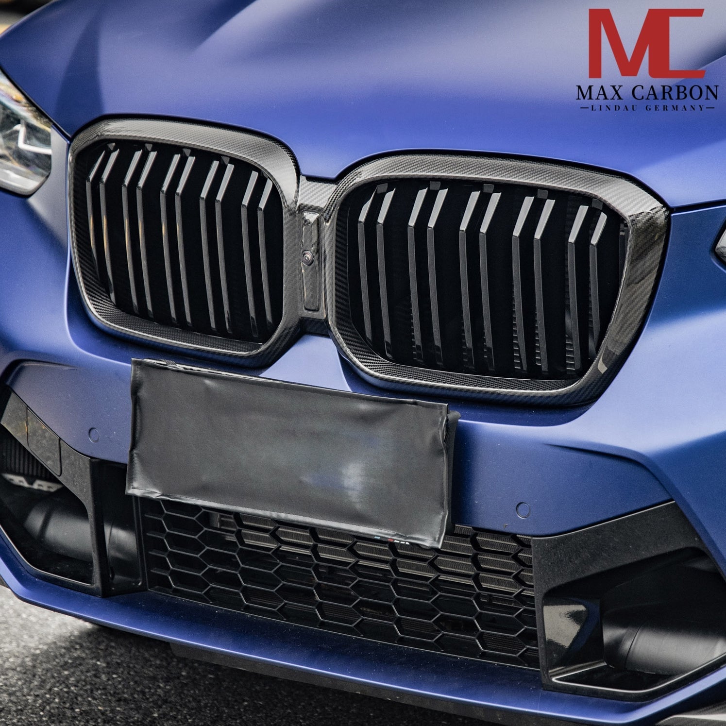 Dry-Carbon Kühlergrill Nieren passend für BMW X3M F97, X4M F98, X3 G01 & X4 G02 LCI – Carbon-Front statt Chrom