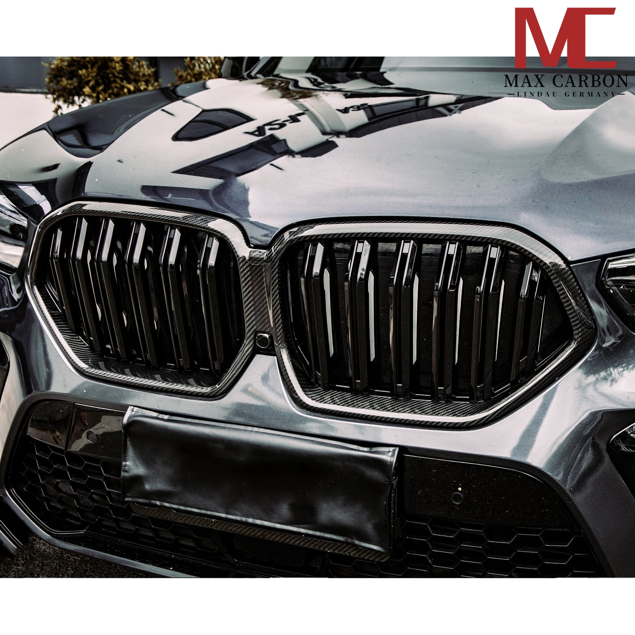 Dry Carbon Kühlergrill Nieren für BMW X6M F96 X6 G06 Pre-LCI