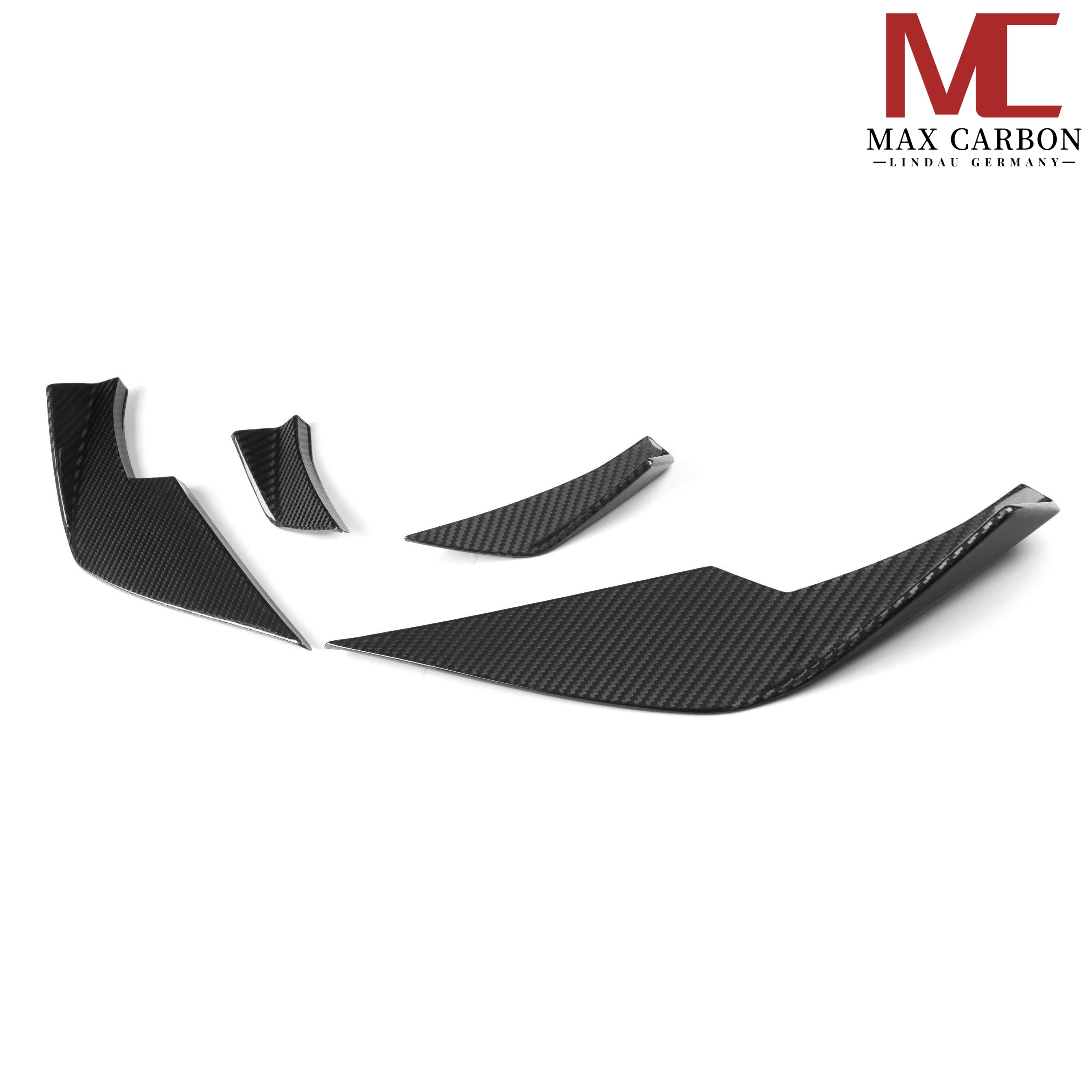 Dry-Carbon groß Front Canards Frontflaps VS passend für BMW M3 G80 / G81 / M4 G82 / G83 – Aggressive Aero-Flügel