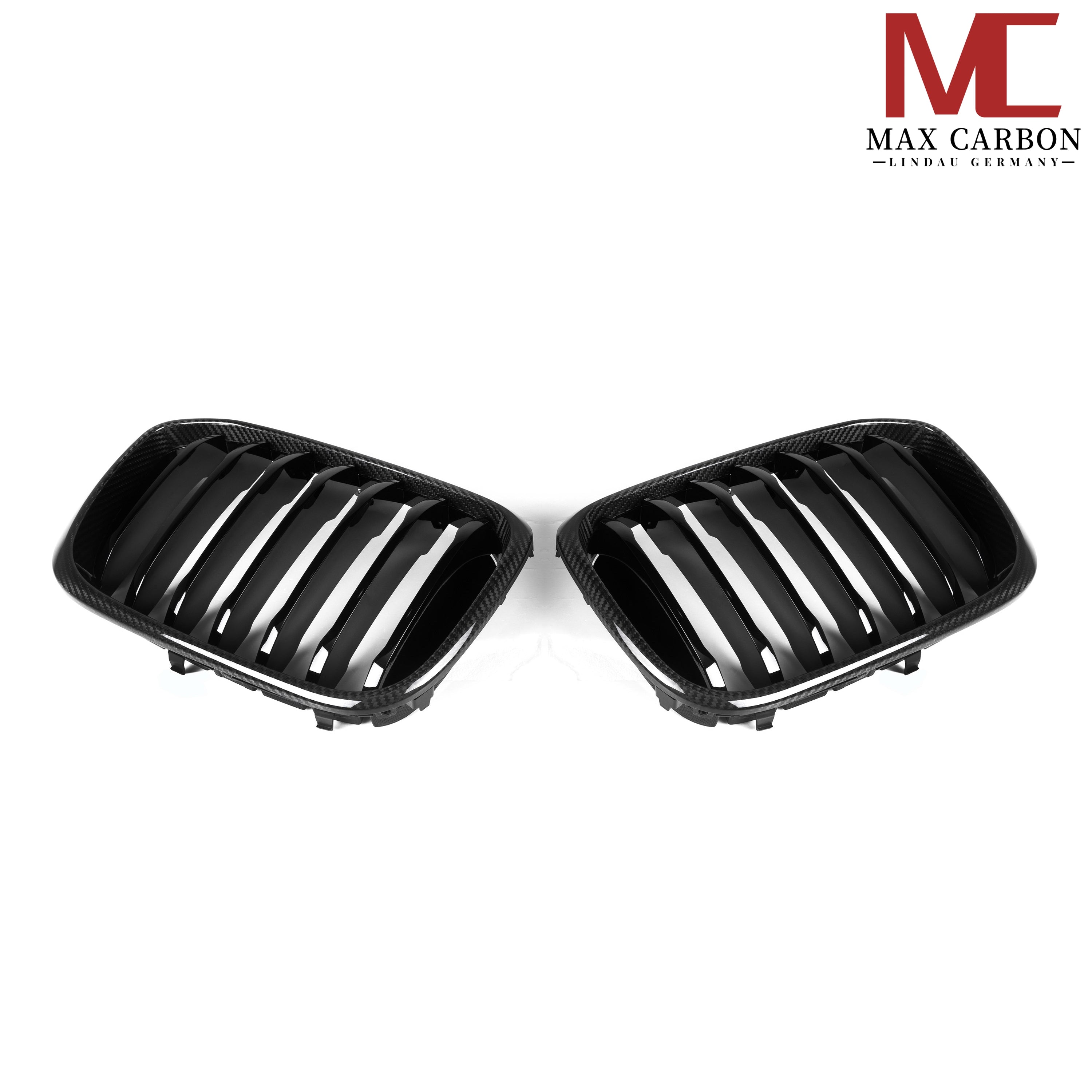 Dry-Carbon Kühlergrill Nieren passend für BMW X3M F97, X4M F98, X3 G01 & X4 G02 Pre-LCI – Carbon-Front statt Chrom