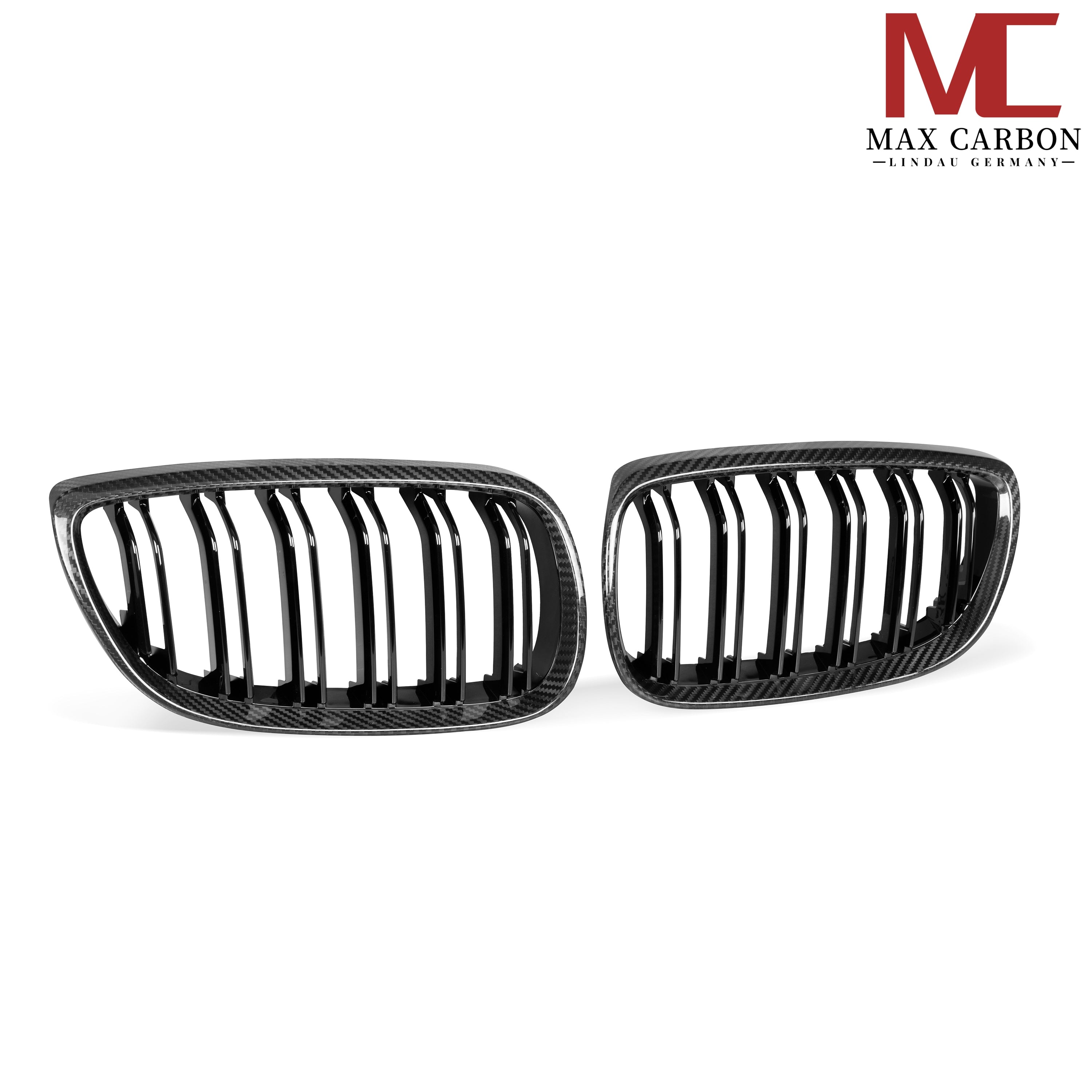 Dry-Carbon Kühlergrill-Satz passend für BMW M3 E90 E92 E93 – Nieren in Sichtcarbon