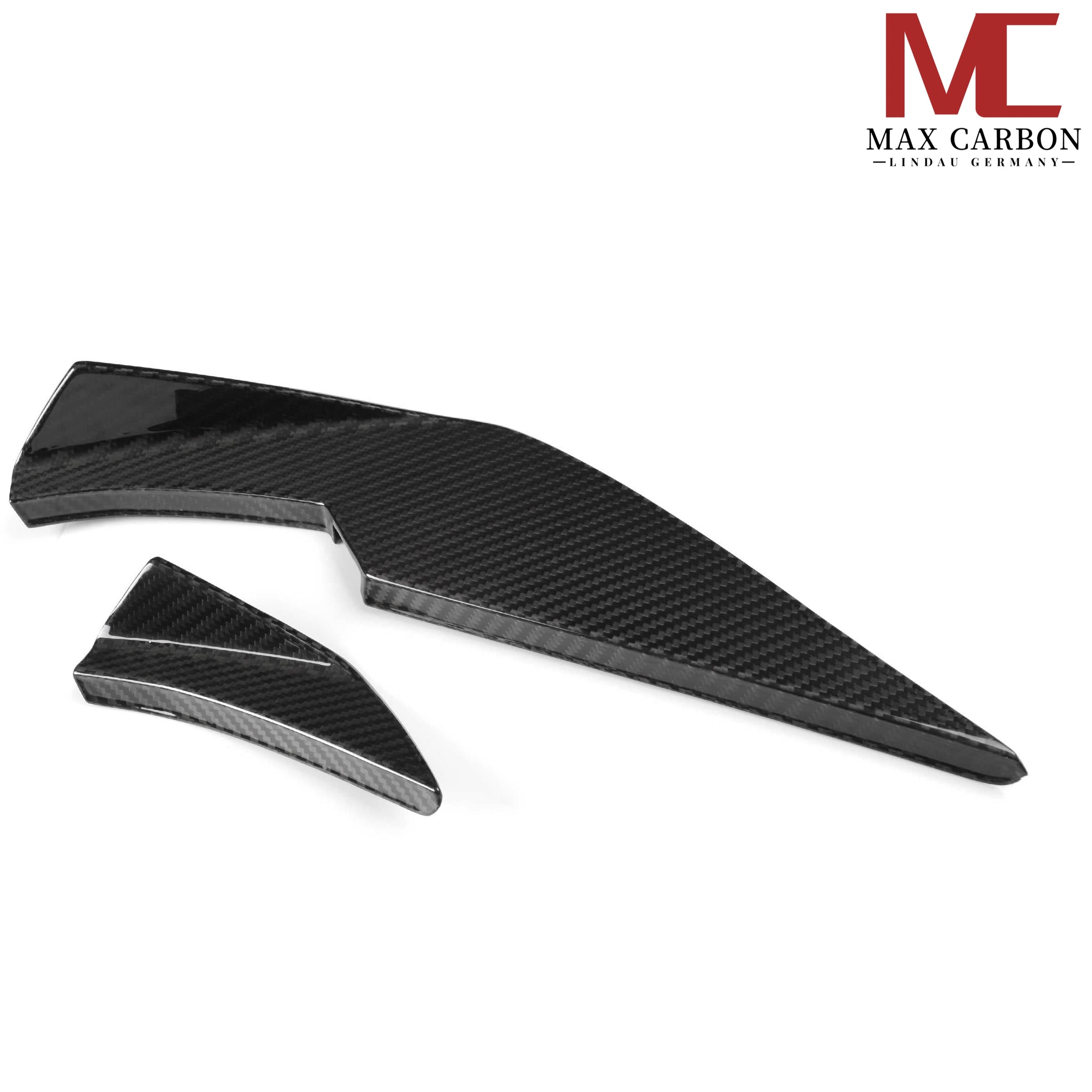 Dry-Carbon groß Front Canards Frontflaps VS passend für BMW M3 G80 / G81 / M4 G82 / G83 – Aggressive Aero-Flügel