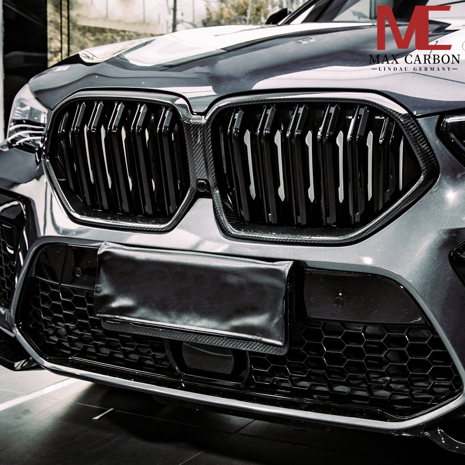 Dry Carbon Kühlergrill Nieren für BMW X6M F96 X6 G06 Pre-LCI