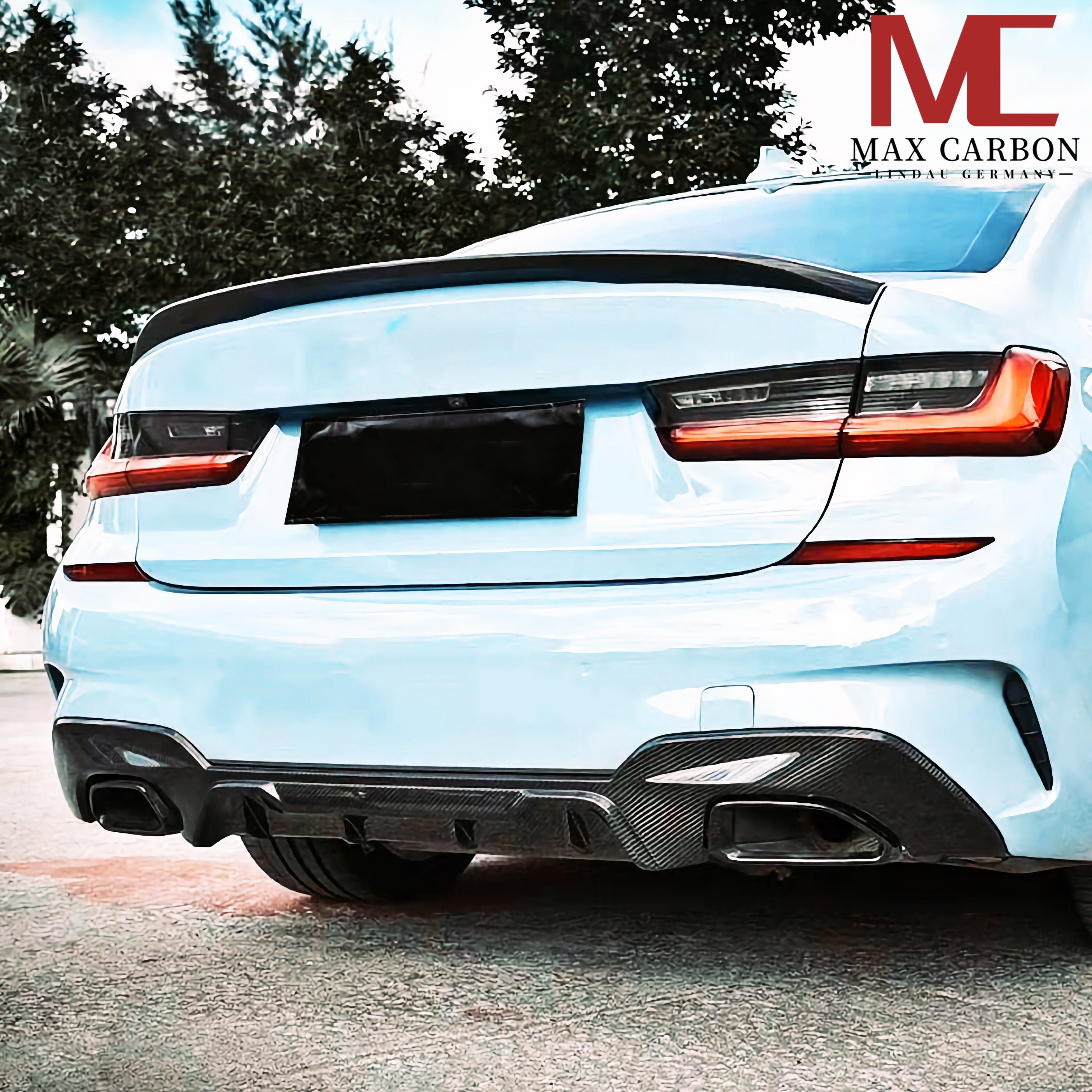 Dry Carbon Heckdiffusor für BMW 3er G20 G21 nur Pre-LCI