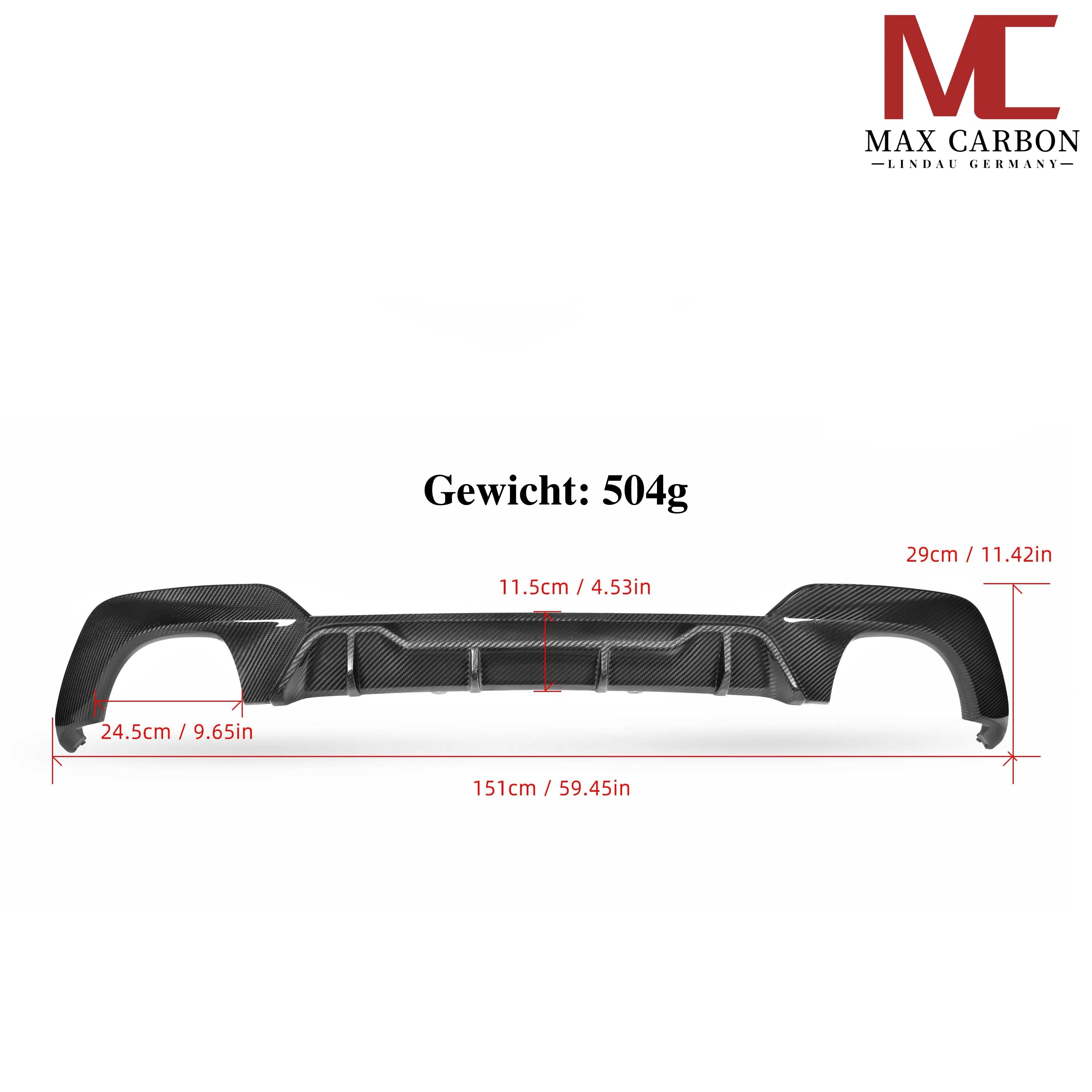 Dry Carbon Heckdiffusor für BMW 3er G20 G21 nur Pre-LCI