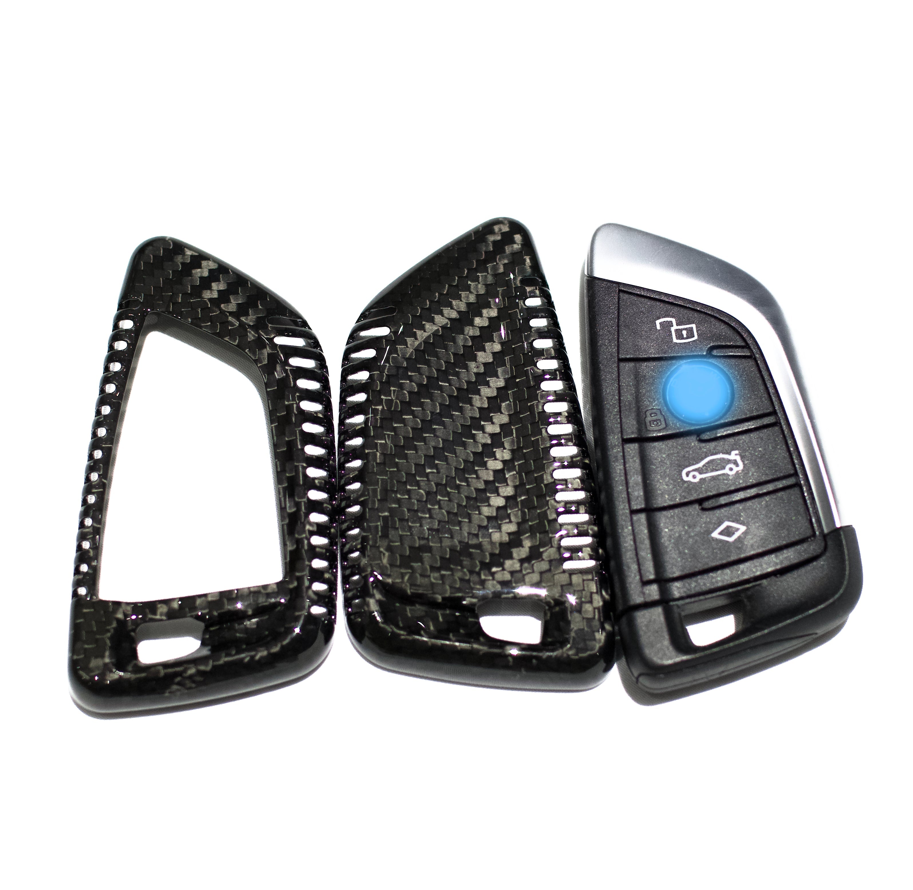 Dry-Carbon Schlüssel Cover passend für BMW und BMW M – Carbon im Detail