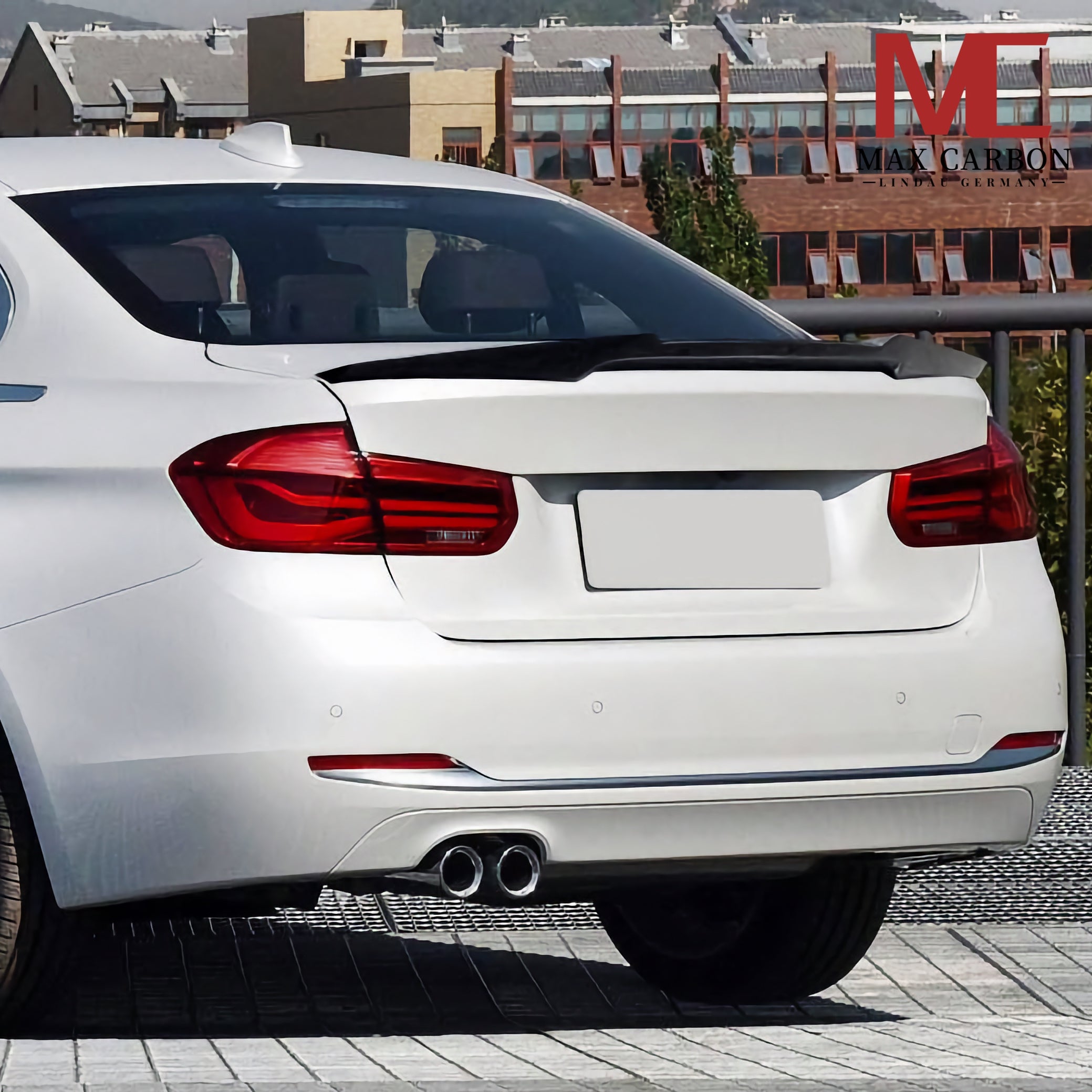 Dry-Carbon Ducktail-Heckspoiler passend für BMW M3 F80 und 3er F30 – Abrisskante in Sichtcarbon