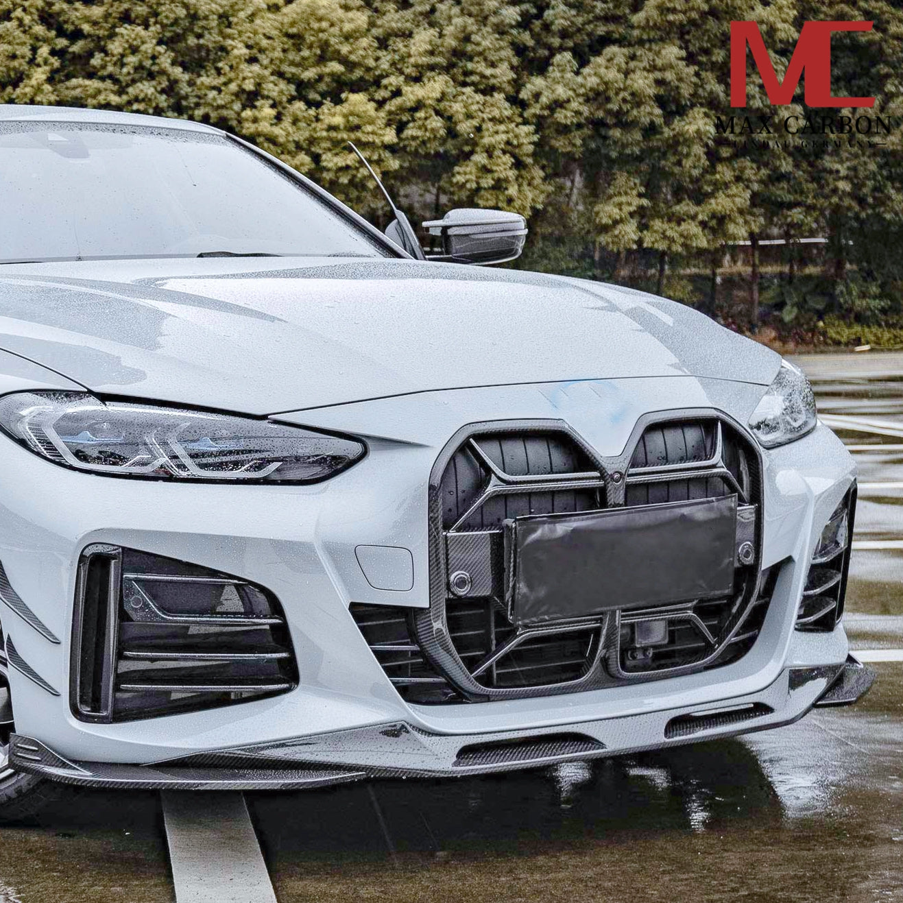 Dry-Carbon Kühlergrill passend für BMW 4er G26 & i4 – Leichtbau mit Gutachten