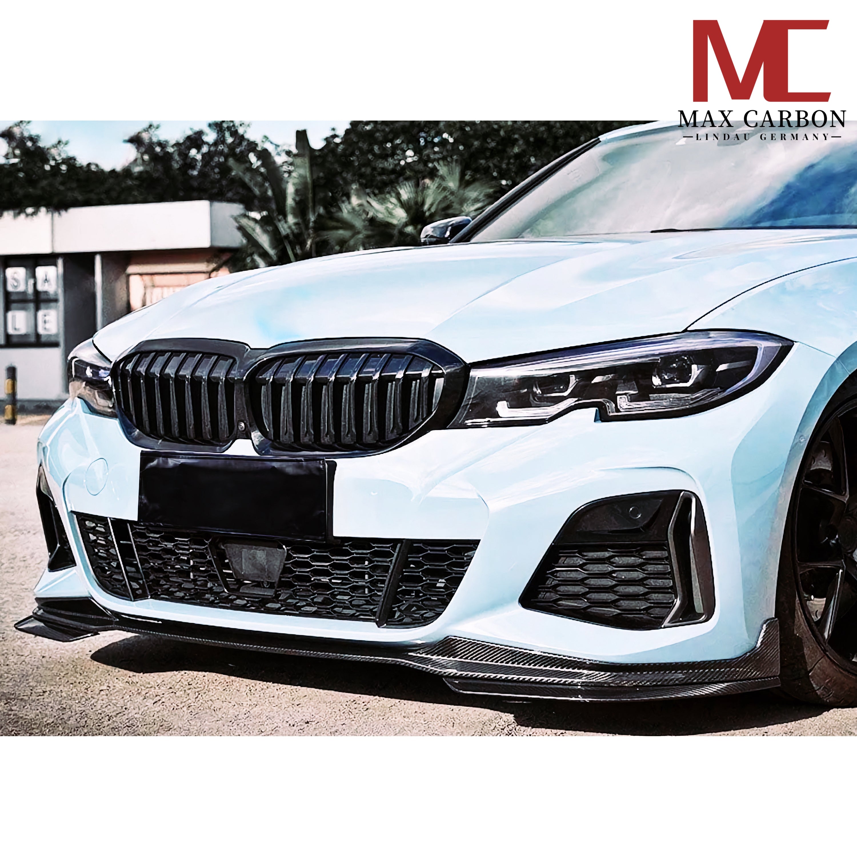 Dry-Carbon Frontlippe passend für BMW 3er G20/G21 Pre-LCI (M Paket) – leichte Front in echtem Carbon