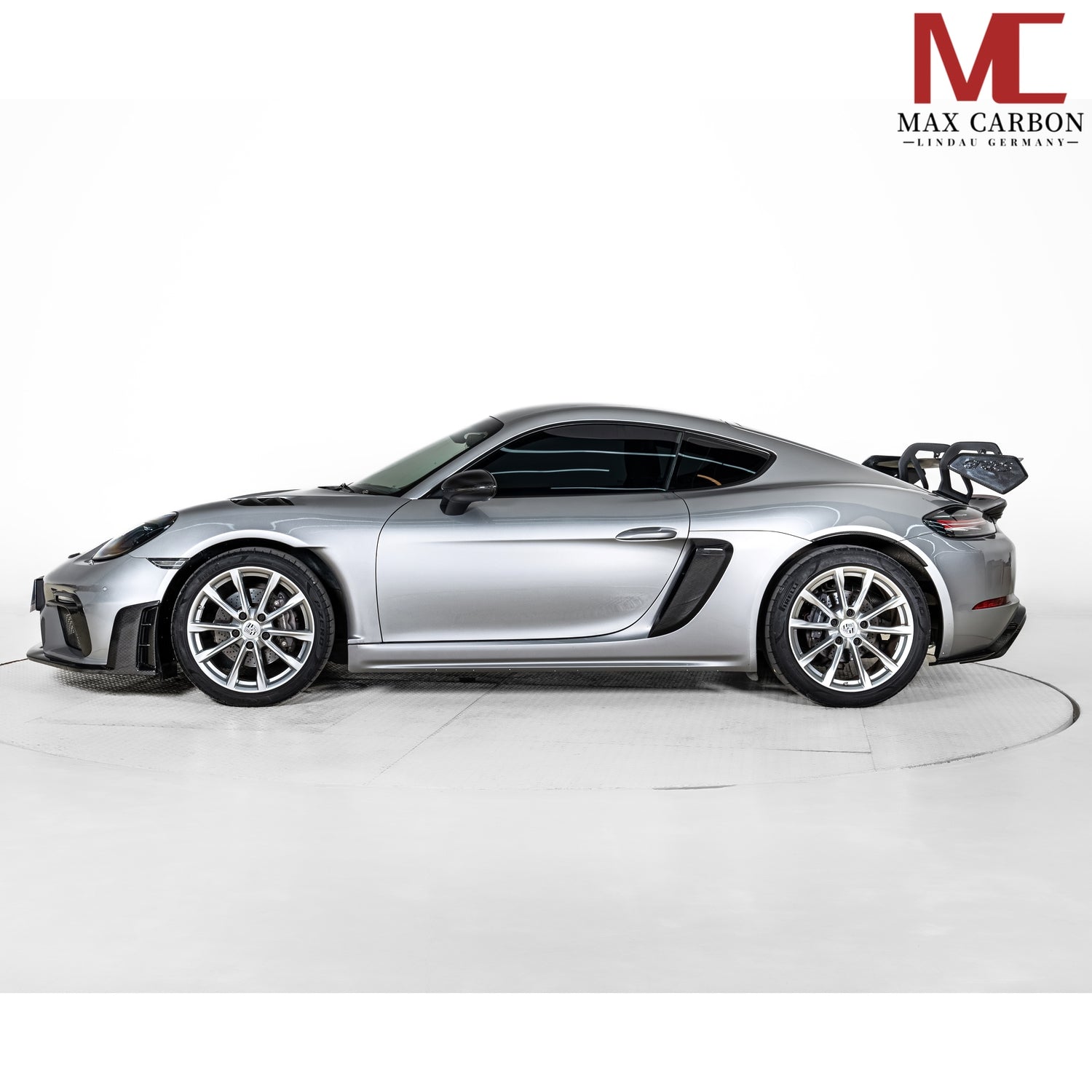 Dry-Carbon Heckdiffusor RS-Style mit Winglet-Flaps passend für Porsche Cayman & Boxster 718/982 – Heck-System