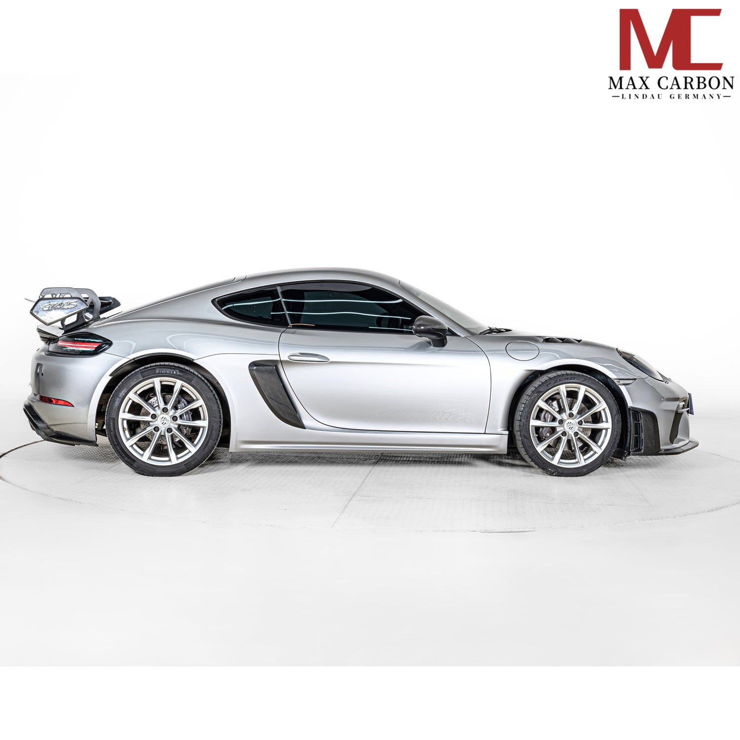 Dry-Carbon Heckdiffusor RS-Style mit Winglet-Flaps passend für Porsche Cayman & Boxster 718/982 – Heck-System
