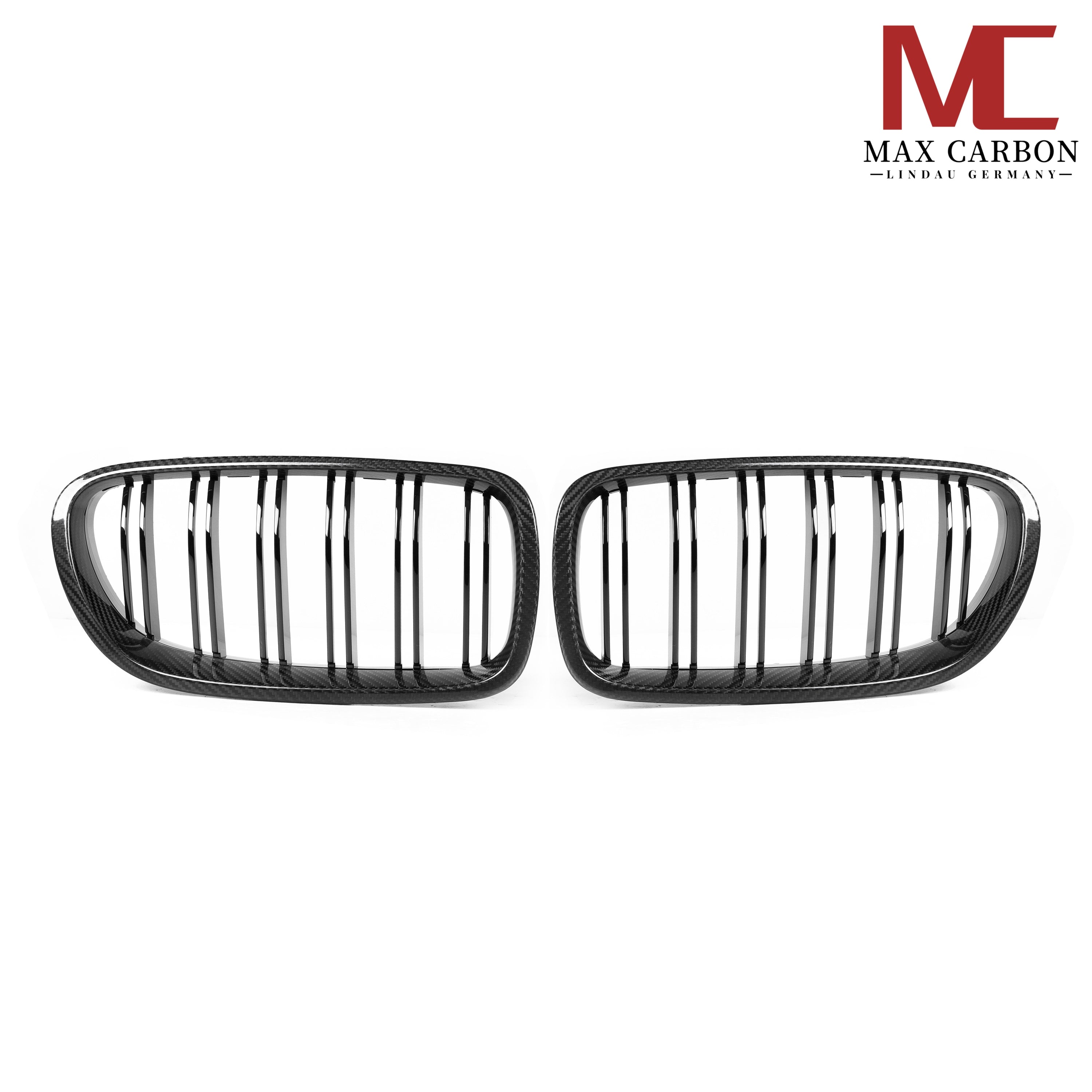 Dry-Carbon Kühlergrill Nieren passend für BMW M5 F10 & M6 F12 F13 F06 – Carbon statt Chrom