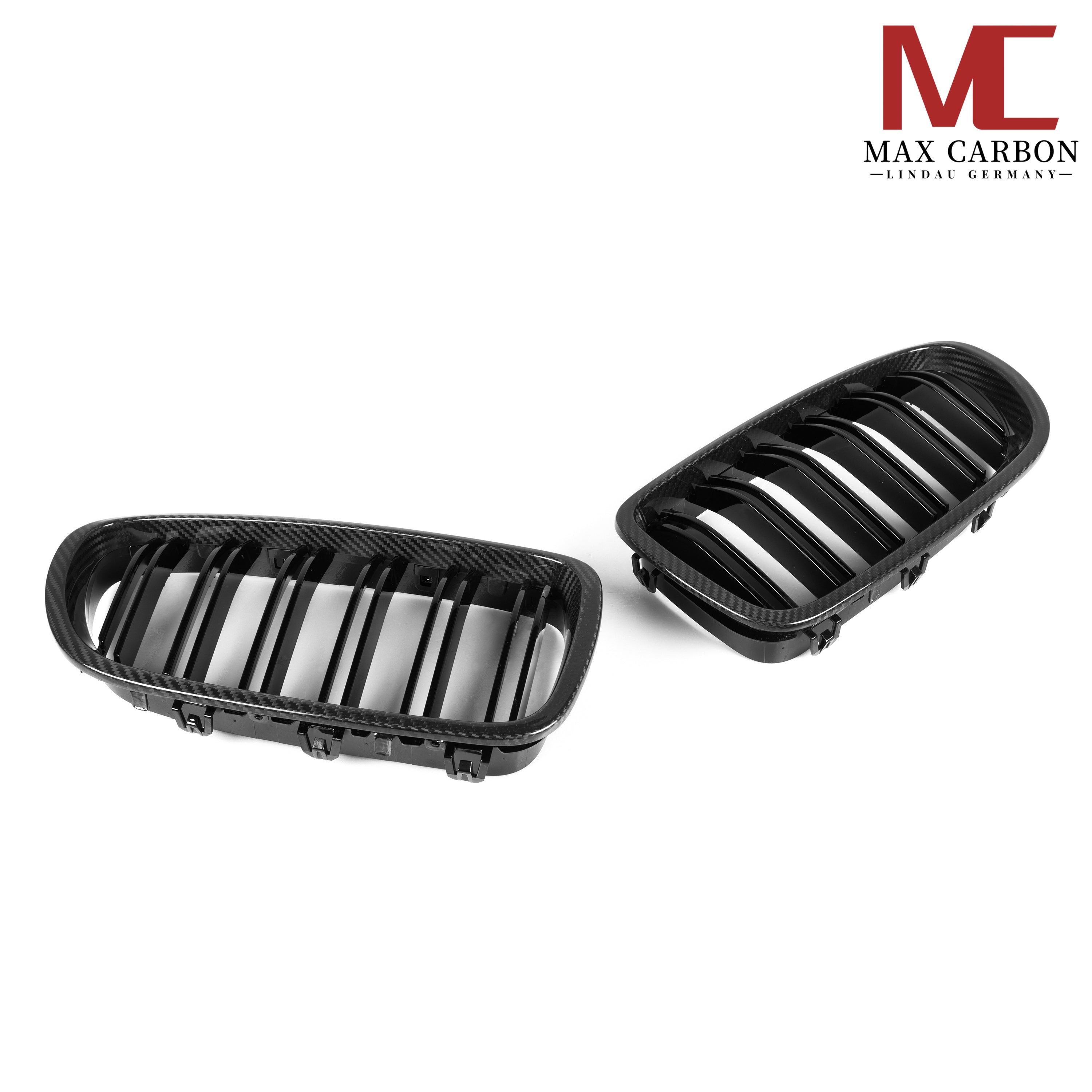 Dry-Carbon Kühlergrill Nieren passend für BMW M5 F10 & M6 F12 F13 F06 – Carbon statt Chrom