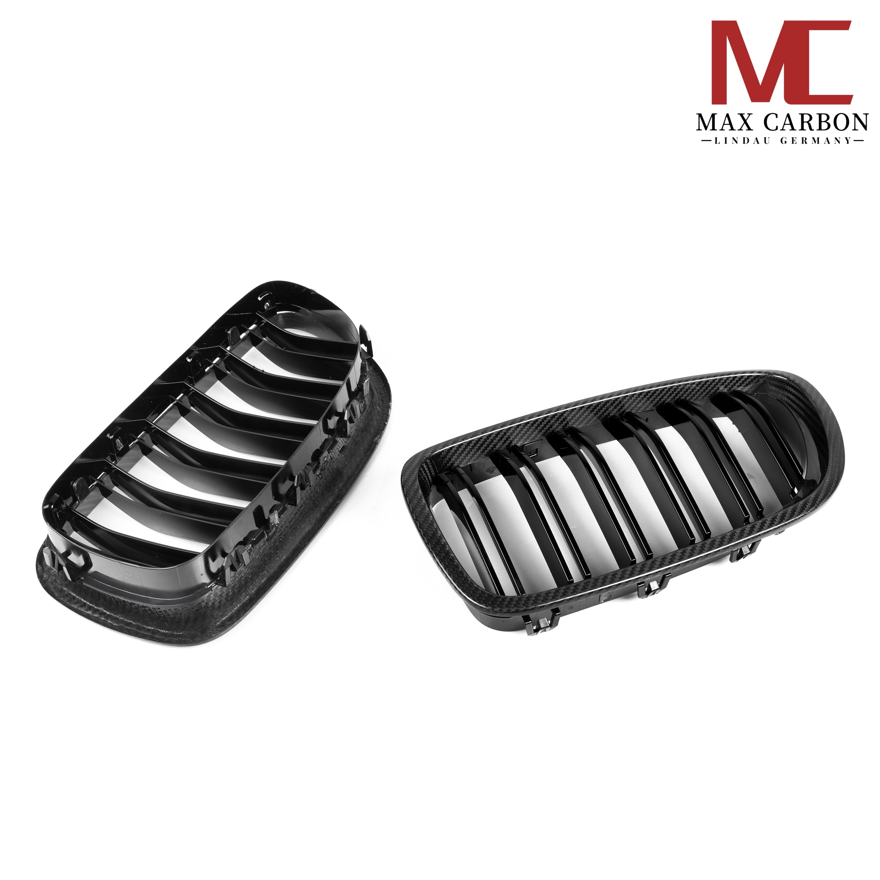 Dry-Carbon Kühlergrill Nieren passend für BMW M5 F10 & M6 F12 F13 F06 – Carbon statt Chrom