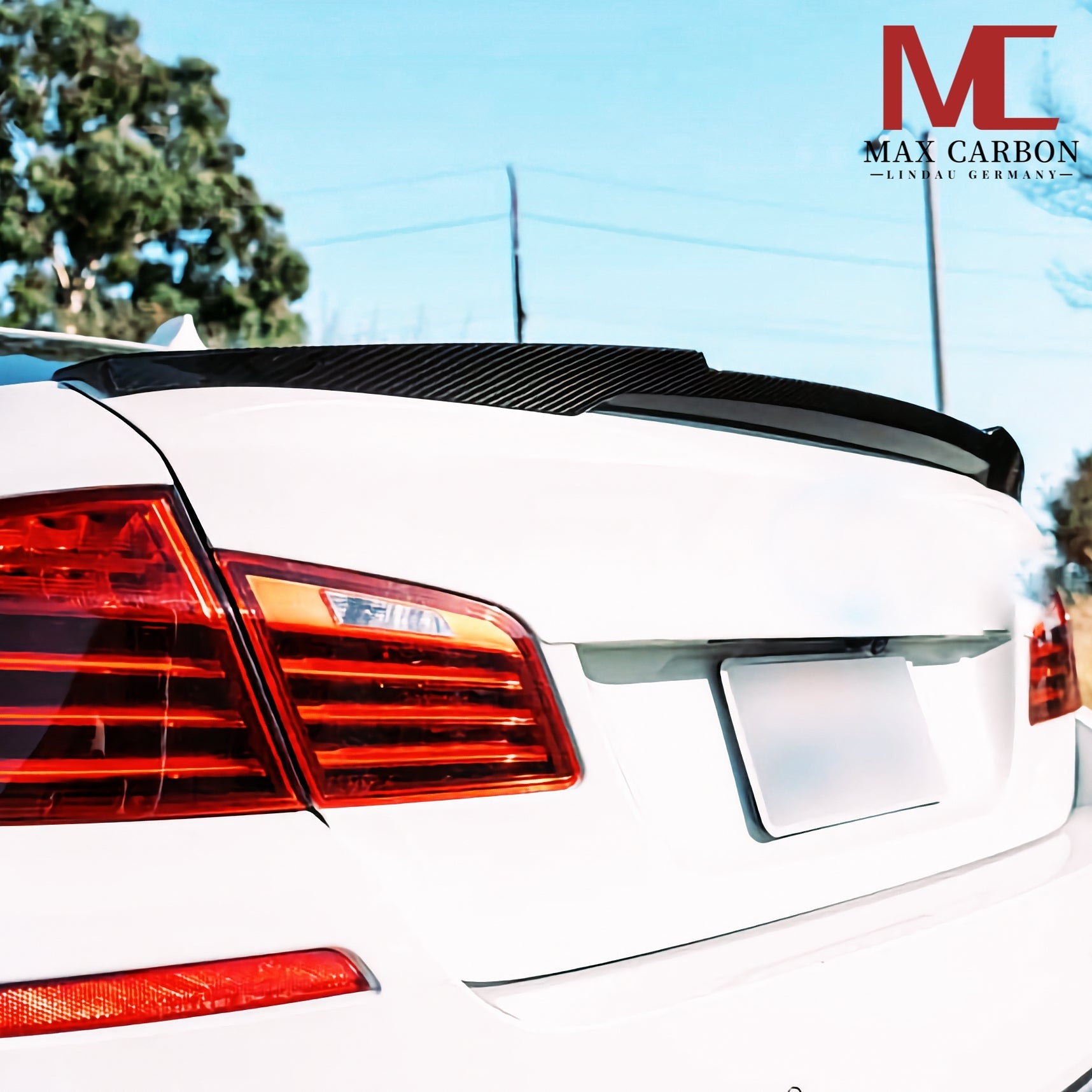 Dry-Carbon Heckspoiler Ducktail passend für BMW M5 F10 / 5er F10 – Heck mit Kante