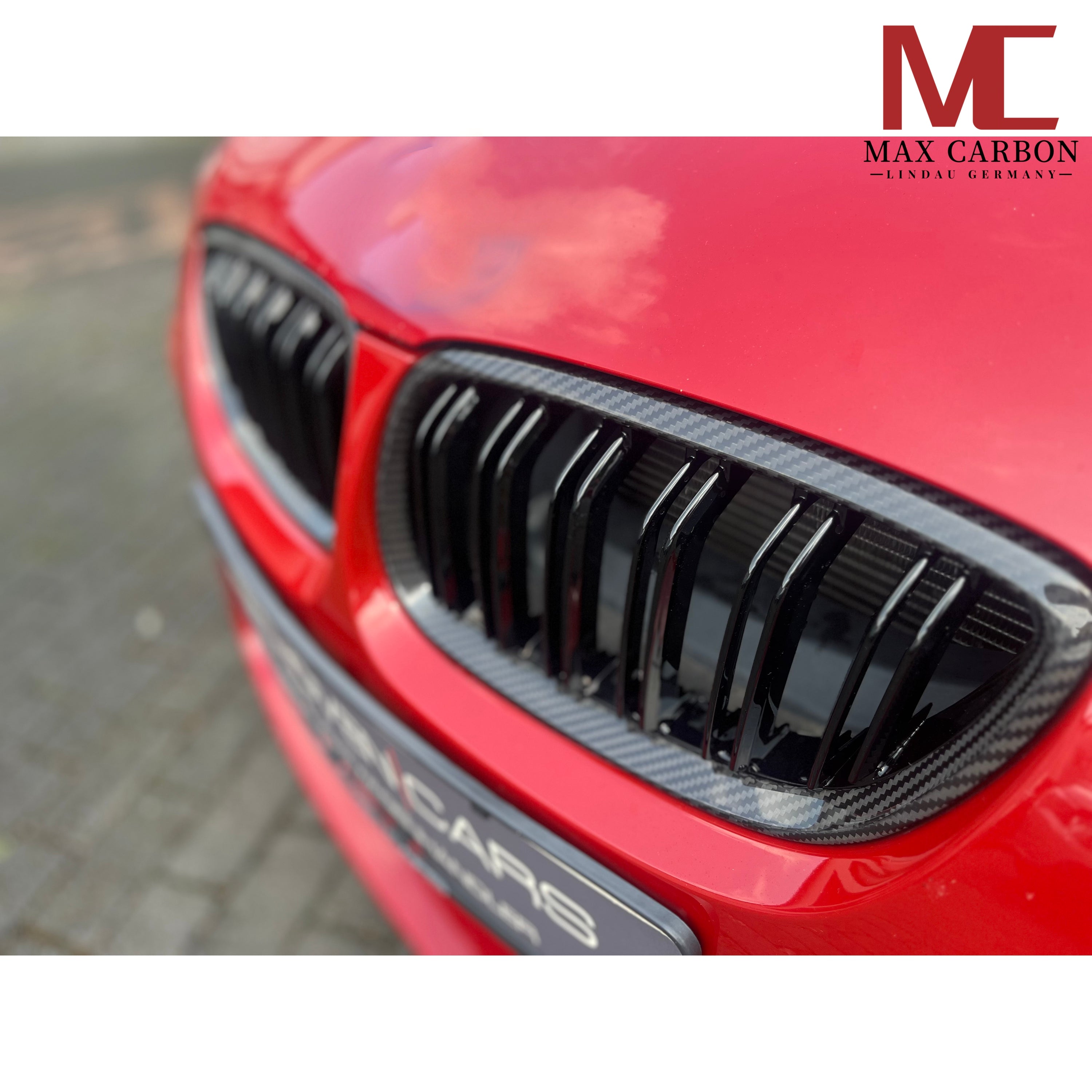 Dry-Carbon Kühlergrill-Satz passend für BMW M3 E90 E92 E93 – Nieren in Sichtcarbon