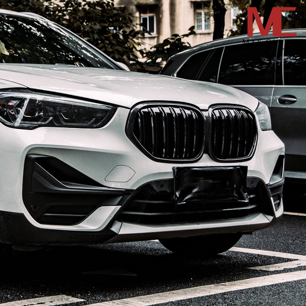 Dry Carbon Kühlergrill Nieren Gitter für BMW X1 F48