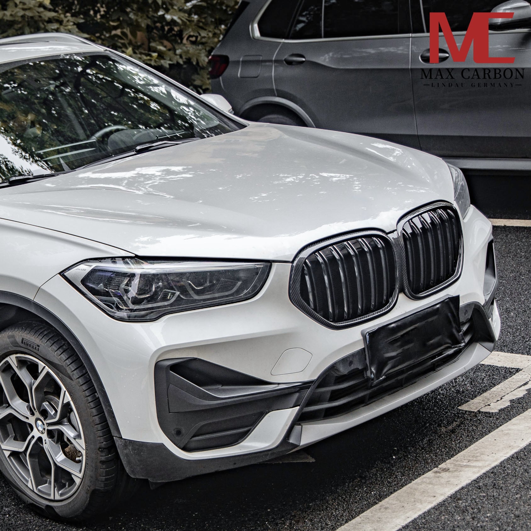 Dry Carbon Kühlergrill Nieren Gitter für BMW X1 F48