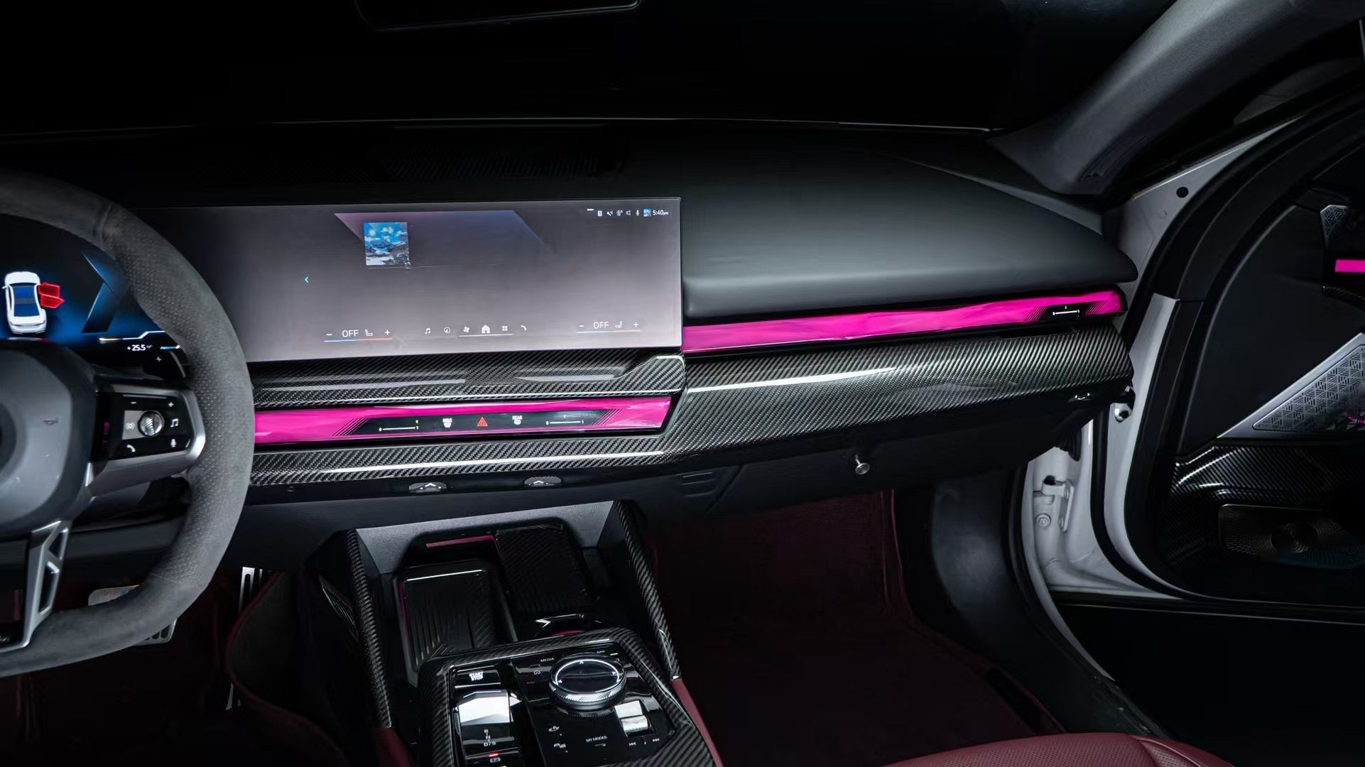 Dry Carbon Mittelkonsolen KIT passend für BMW 5er G60 G61 / M5 G90 G99