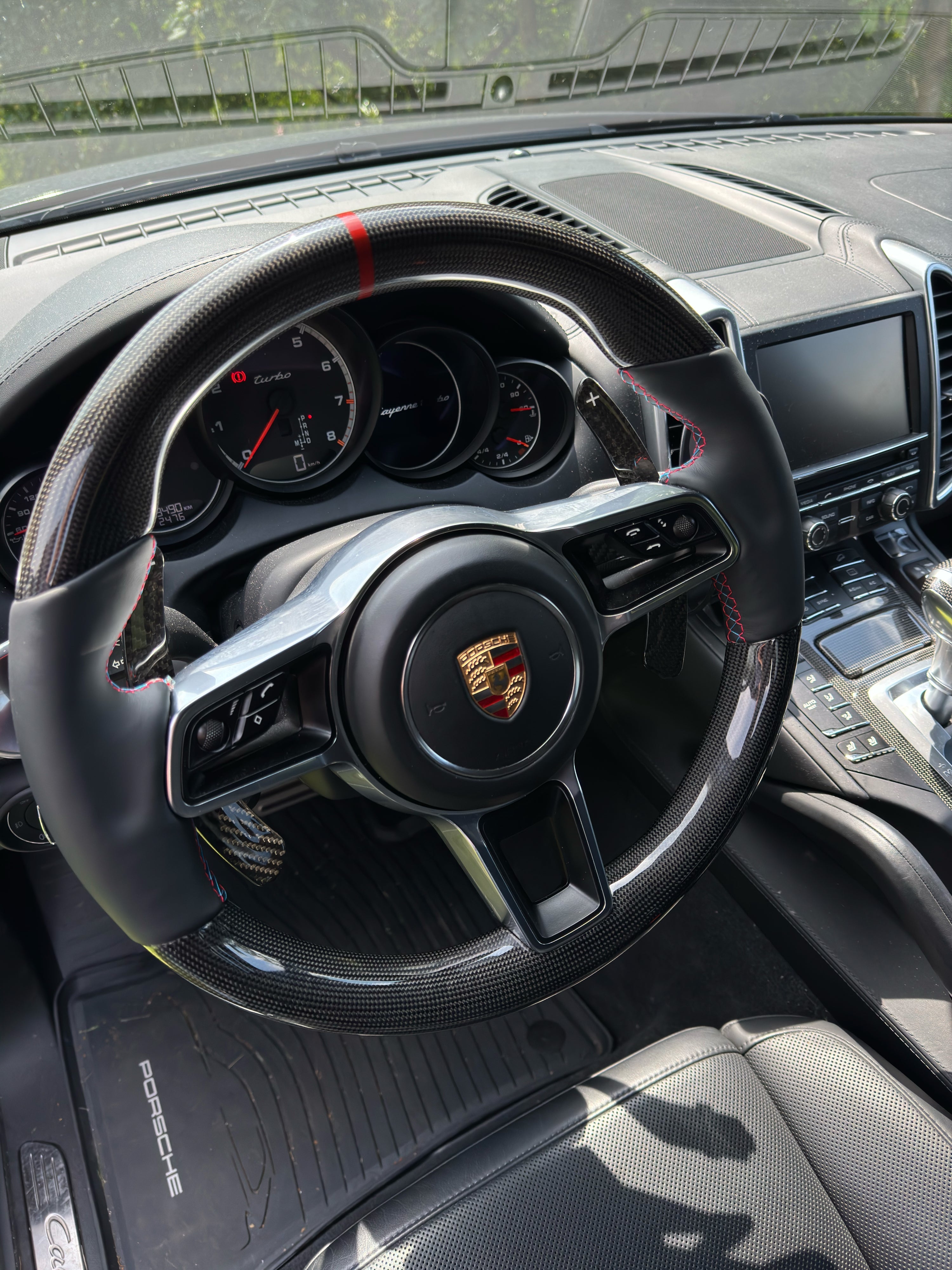 Dry-Carbon Lenkrad passend für Porsche 911 Cayenne Macan Cayman Boxster Panamera – Cockpit-Veredelung