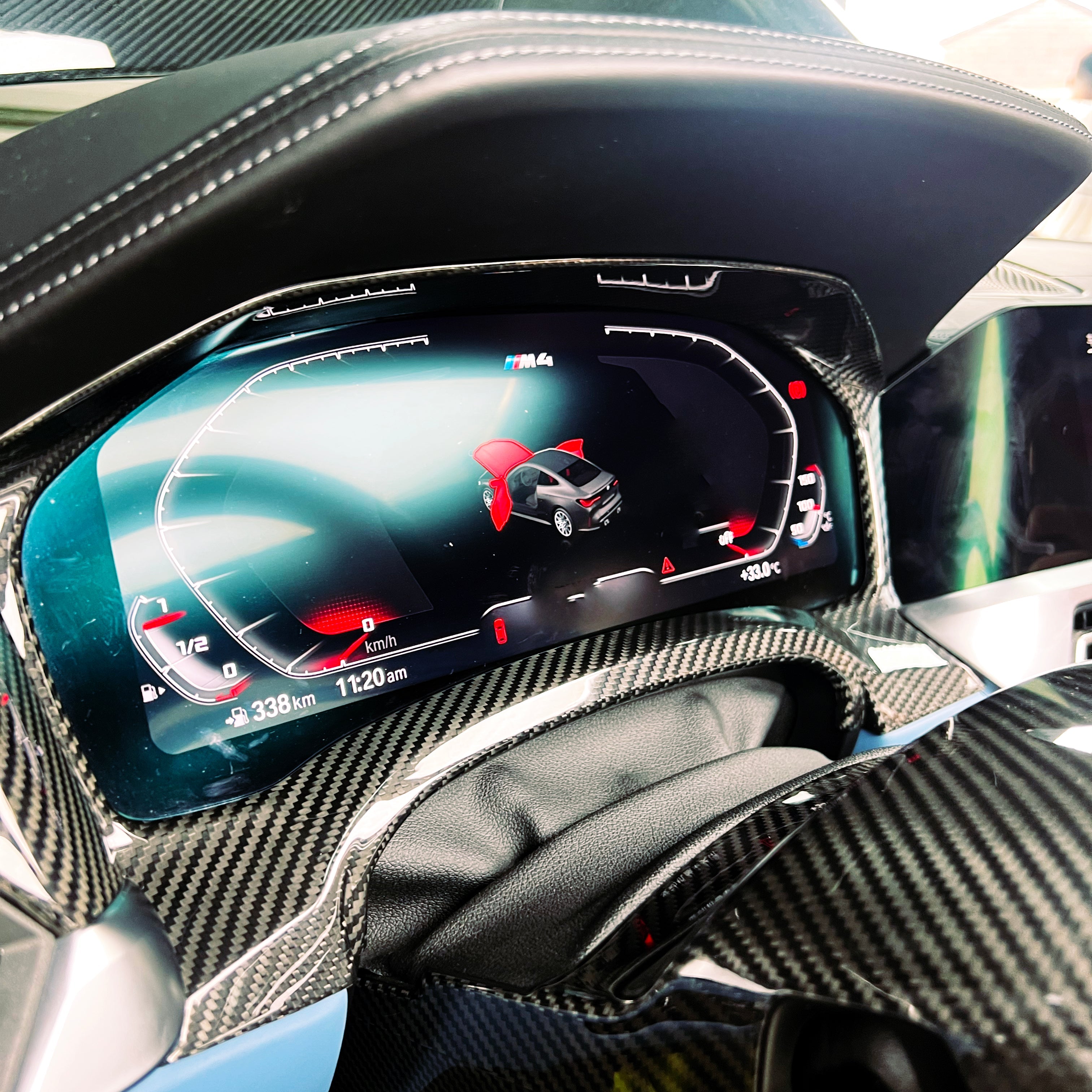 Dry Carbon Tacho Cover für BMW M2 G87 M3 G80 G81 M4 G82 G83
