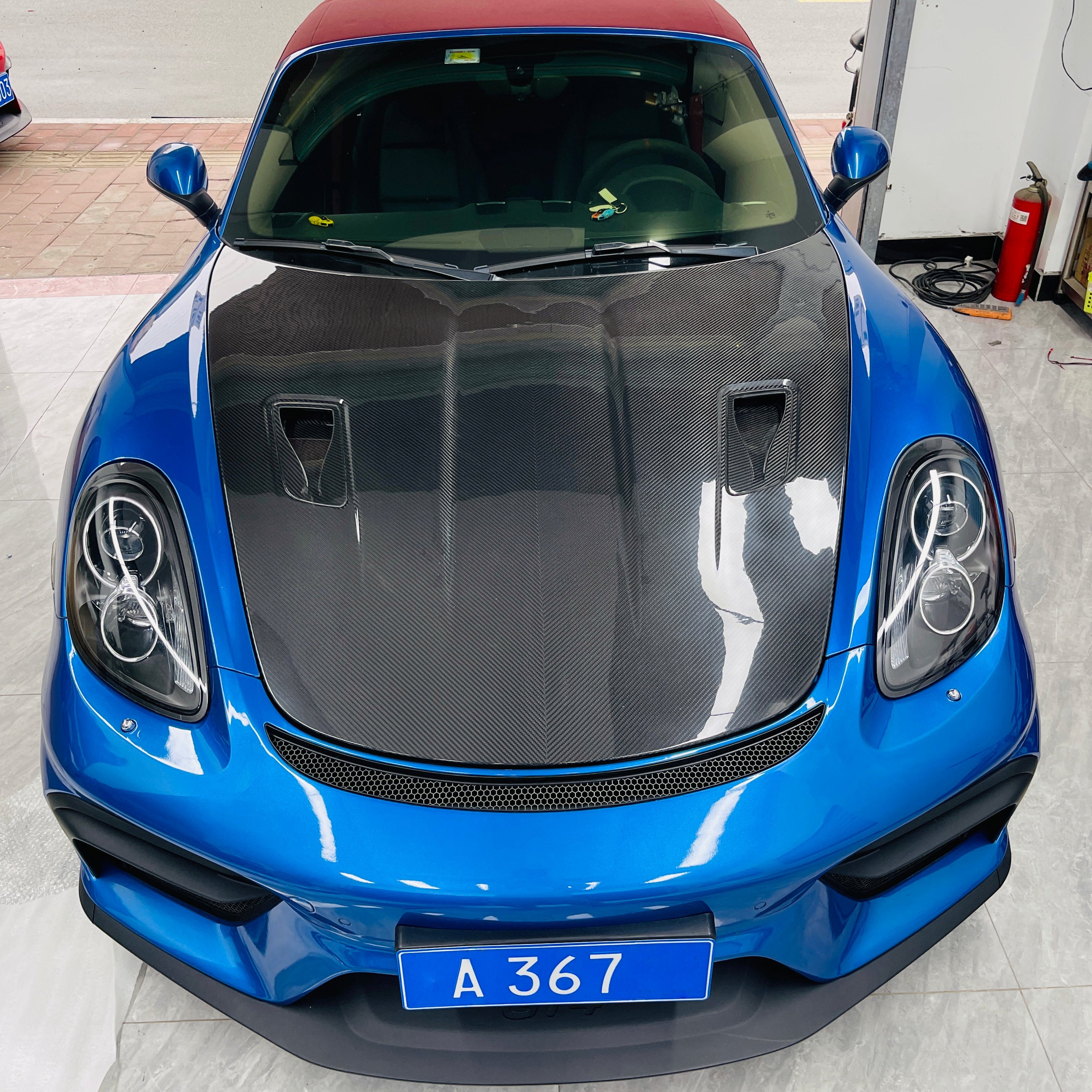 Dry-Carbon Motorhaube „GT-Style“ passend für Porsche 911 991 & 718/Cayman/Boxster (981/982) – Leichtbau