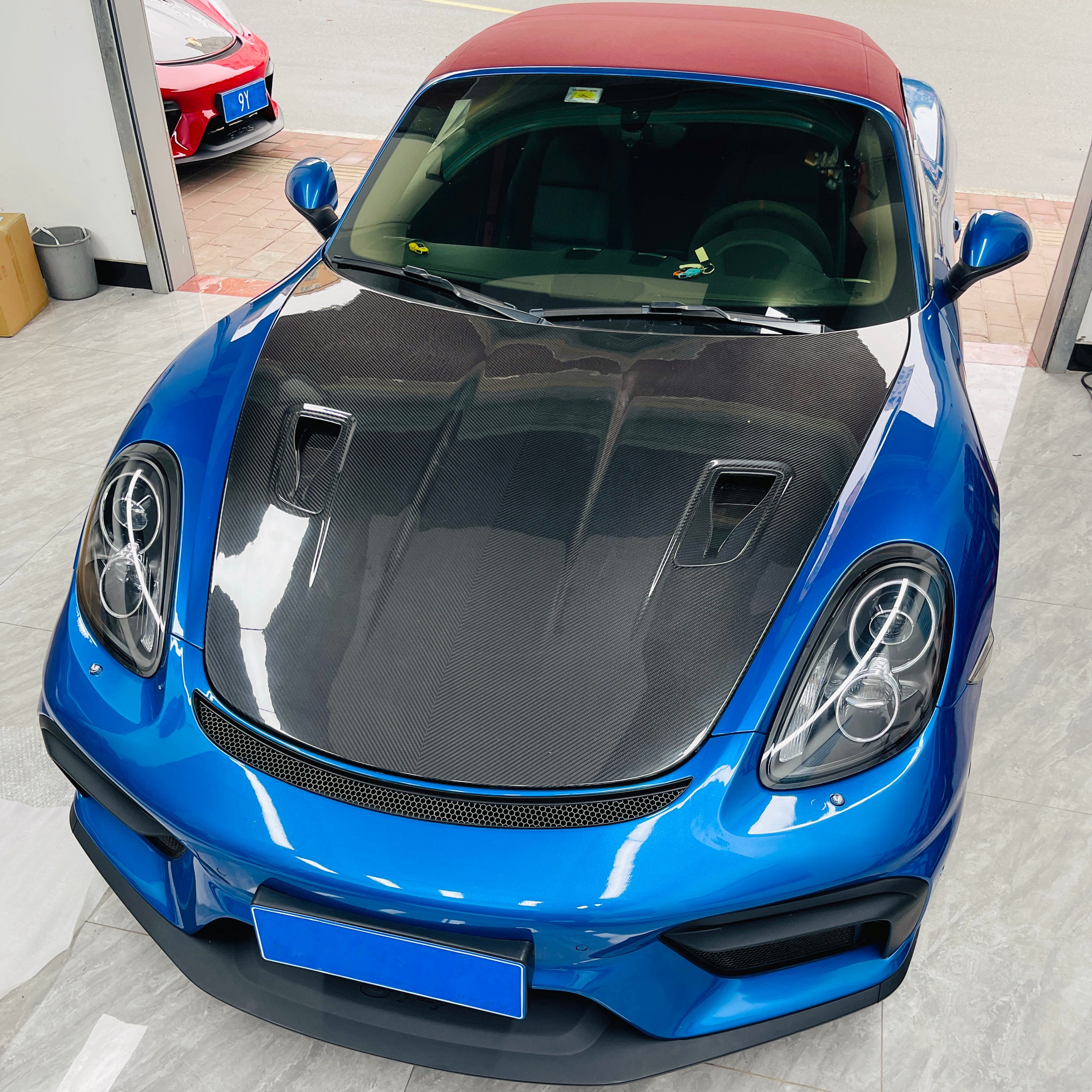 Dry-Carbon Motorhaube „GT-Style“ passend für Porsche 911 991 & 718/Cayman/Boxster (981/982) – Leichtbau