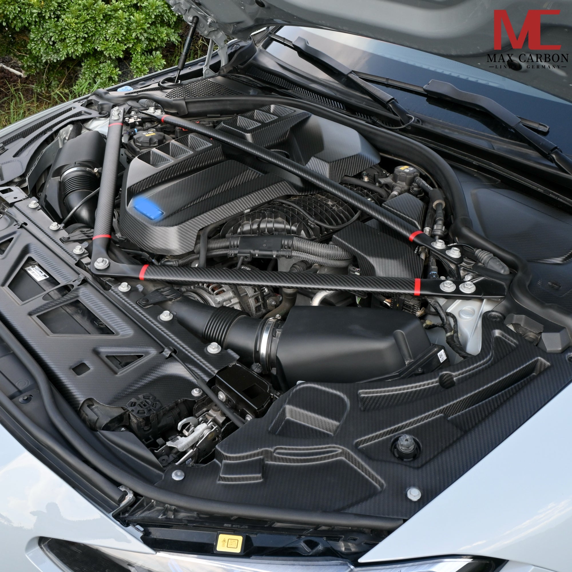 Matt-Carbon Motorraum-Abdeckung passend für BMW M3 G80/G81 / M4 G82/G83