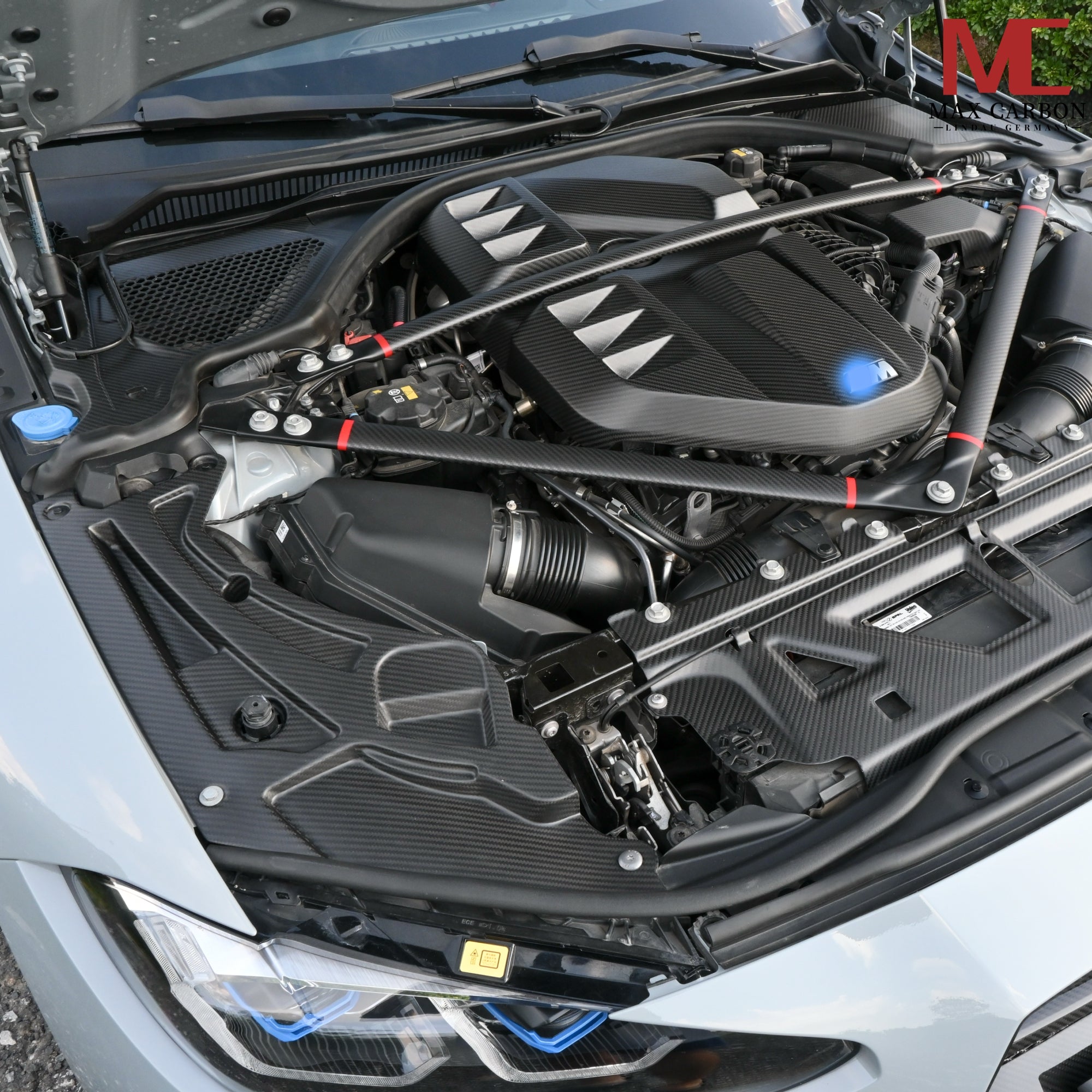 Matt-Carbon Motorraum-Abdeckung passend für BMW M3 G80/G81 / M4 G82/G83