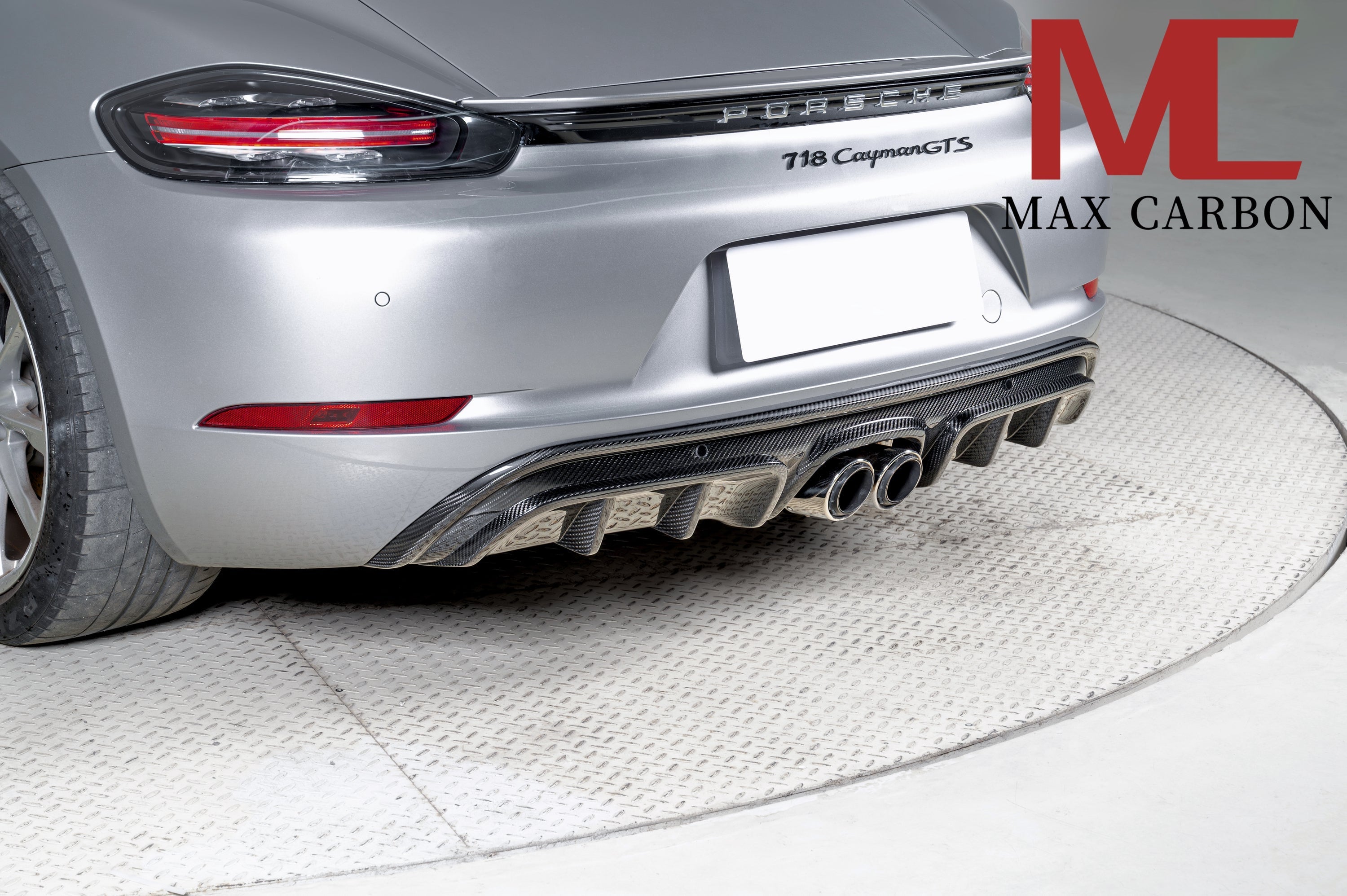 Dry-Carbon Heckdiffusor GTS-Style passend für Porsche Cayman & Boxster 982 – cleane Heck-Optik