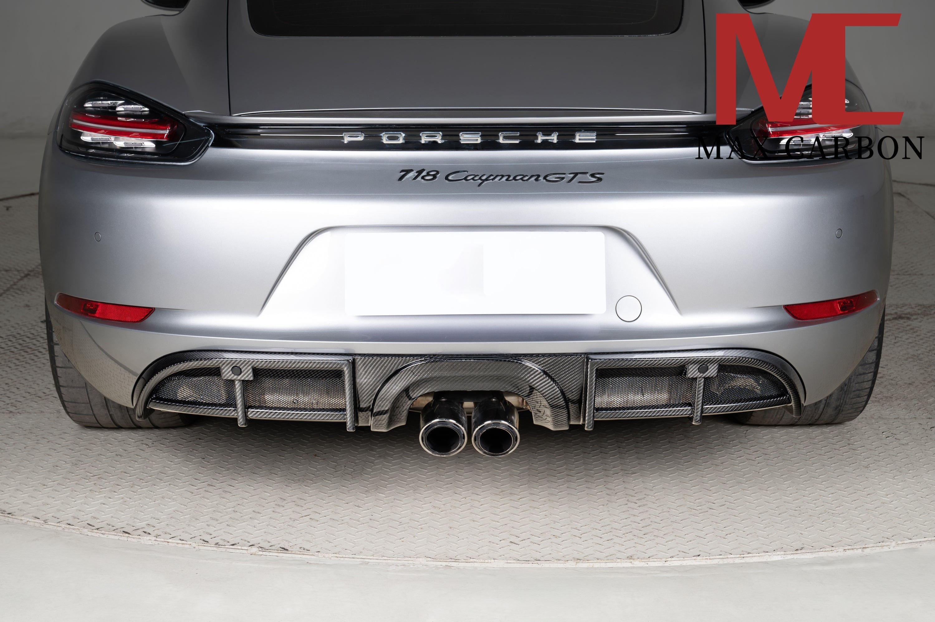 Dry-Carbon Heckdiffusor GTS-Style passend für Porsche Cayman & Boxster 982 – Rennstrecken-Optik