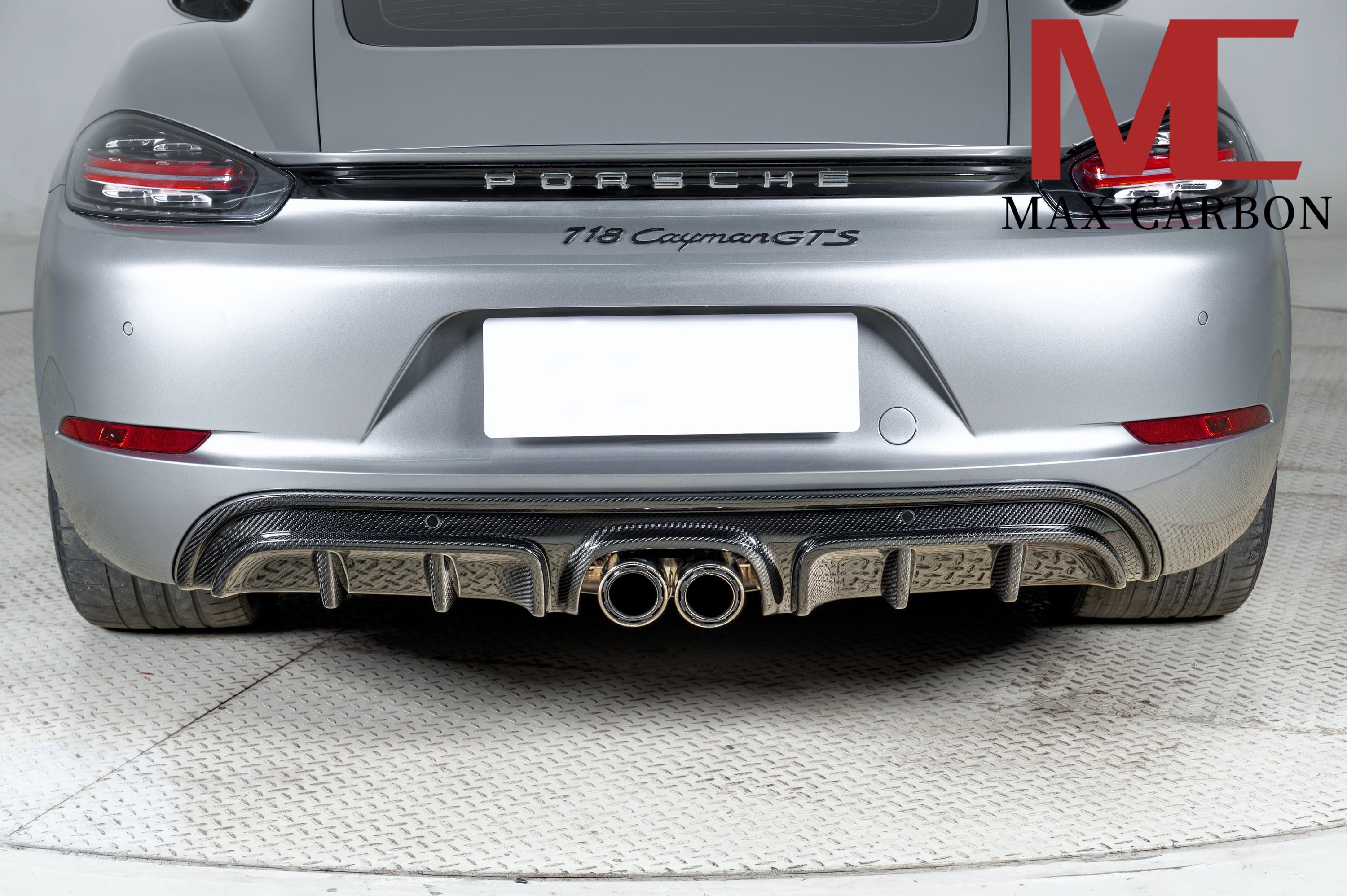Dry-Carbon Heckdiffusor GTS-Style passend für Porsche Cayman & Boxster 982 – cleane Heck-Optik